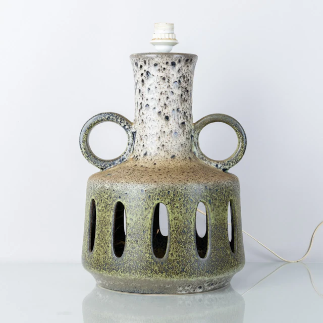 TABLE LAMP, stoneware, Germany, second half of the 20th century, larger model