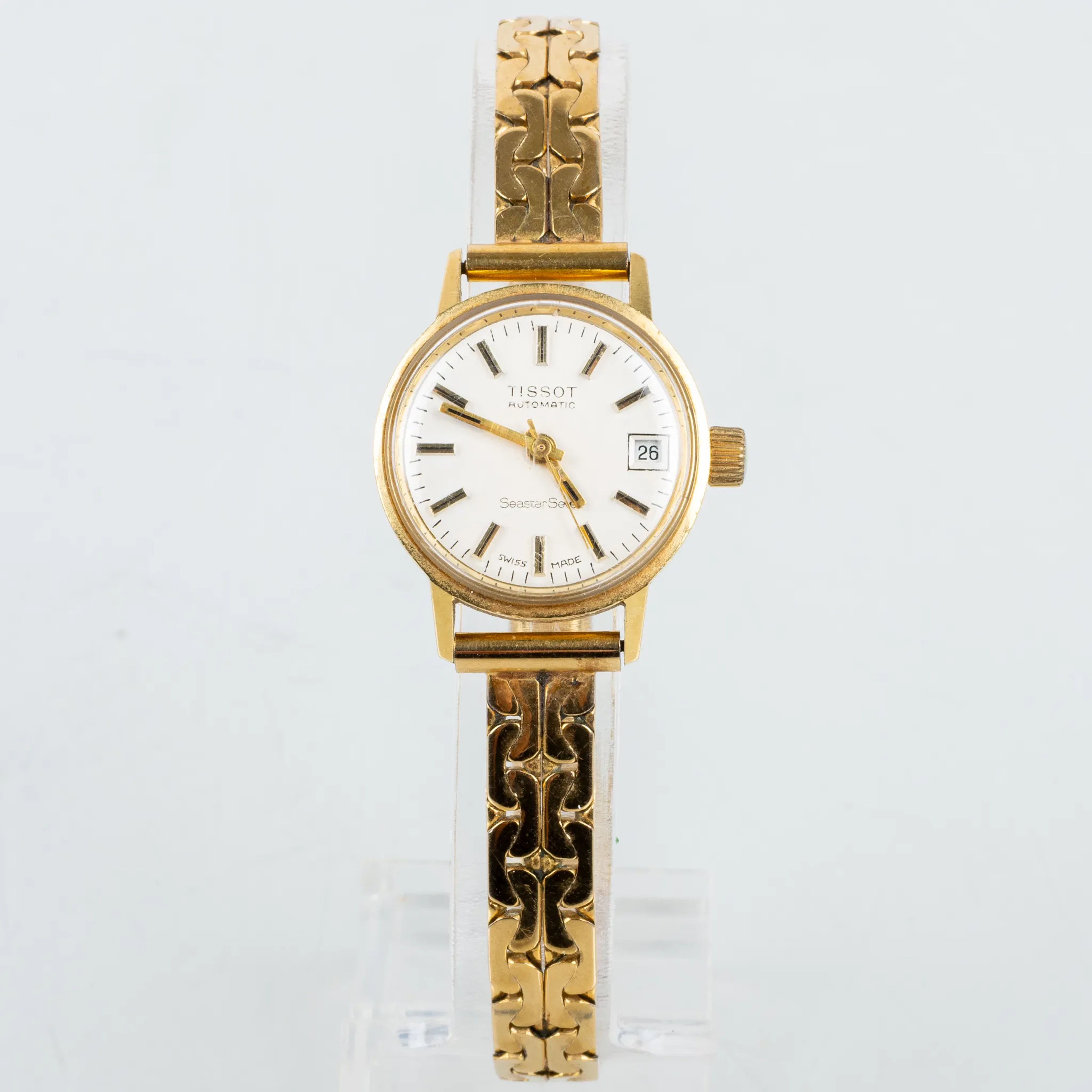 TISSOT, reloj de muñeca femenino, oro de 18 quilates, Seastar Seven, la segunda mitad del siglo XX