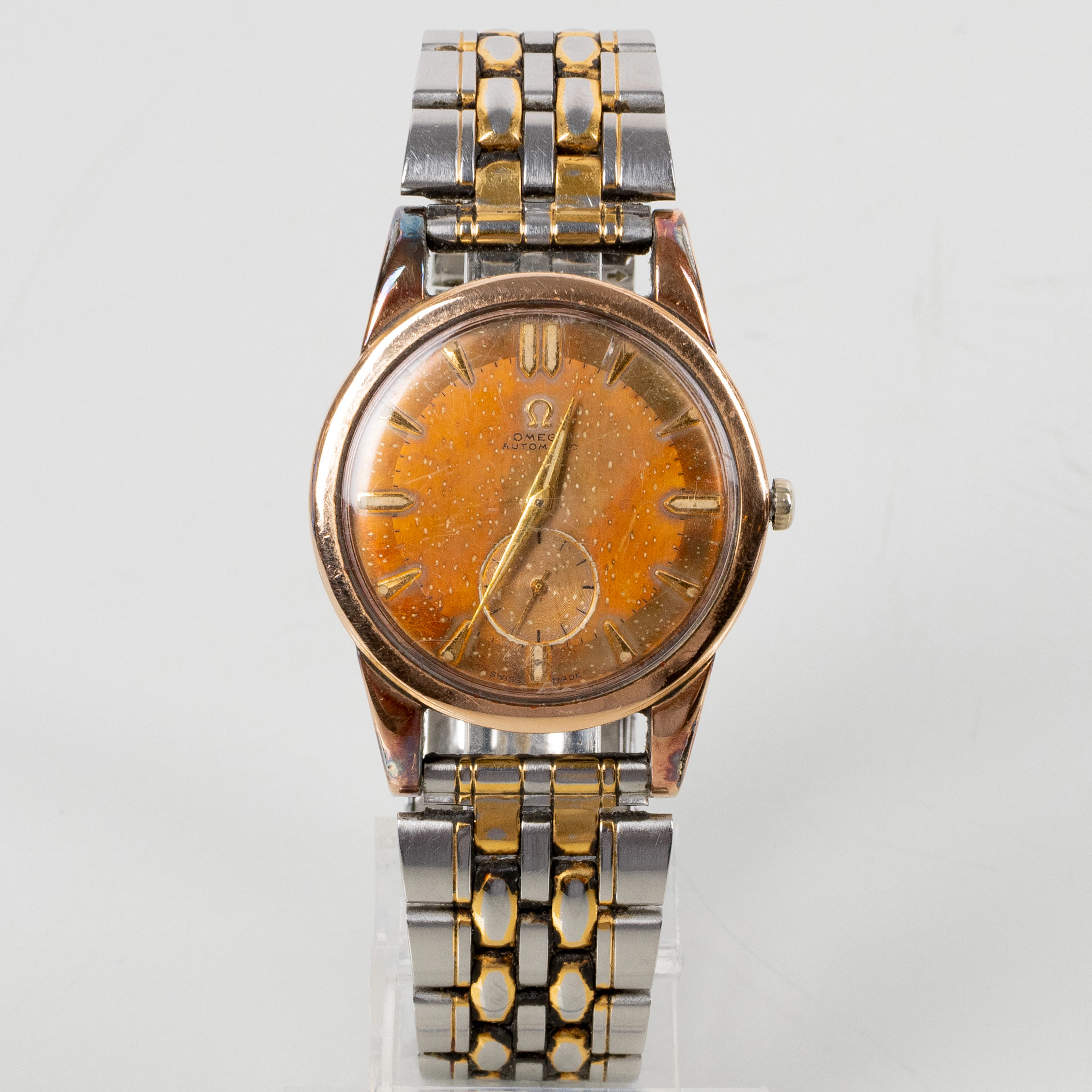 RELOJ DE PULSERA PARA HOMBRE, Omega automático, acero, mediados de 1900