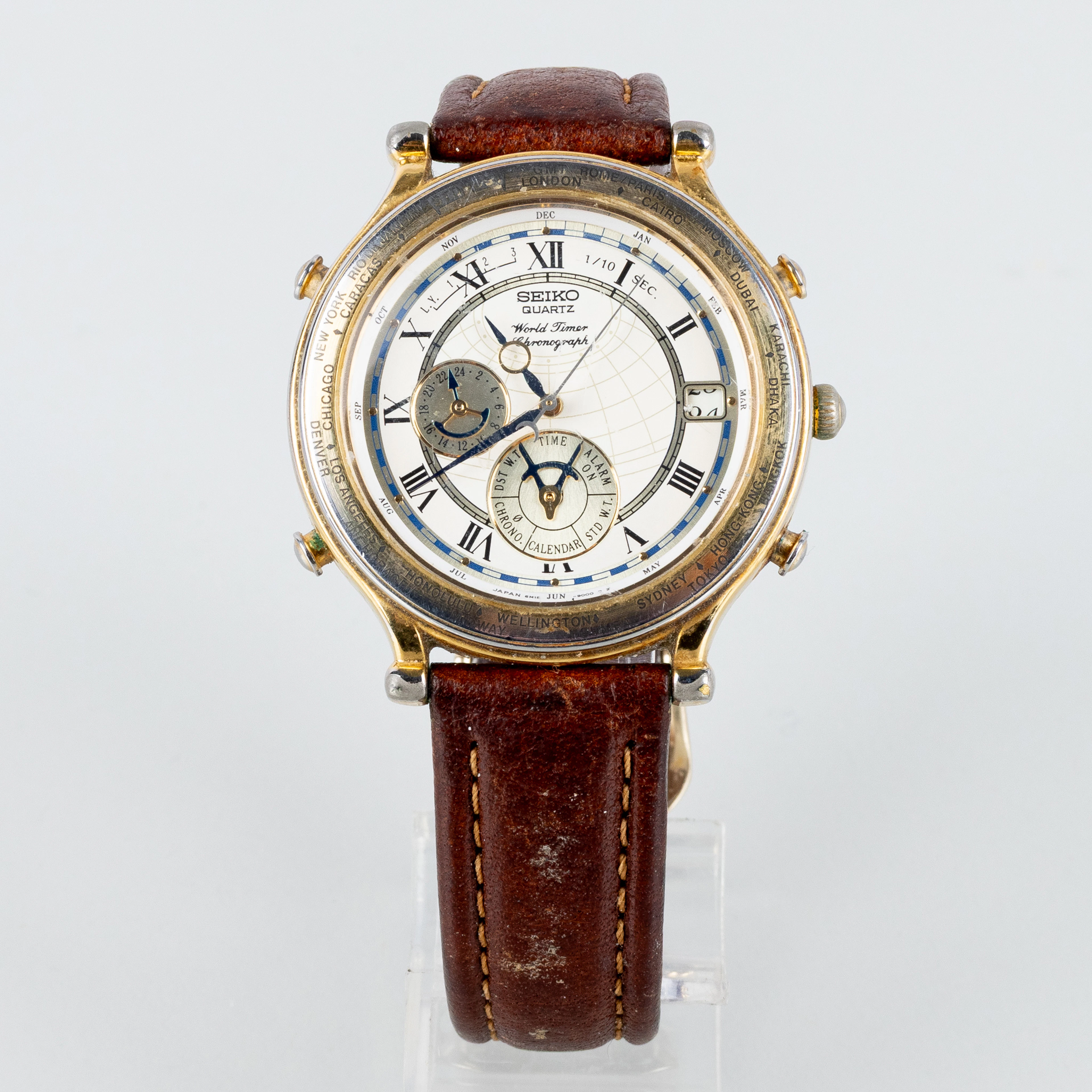 OROLOGIO DA POLSO DA UOMO, Seiko, cronografo, acciaio, anni 2000