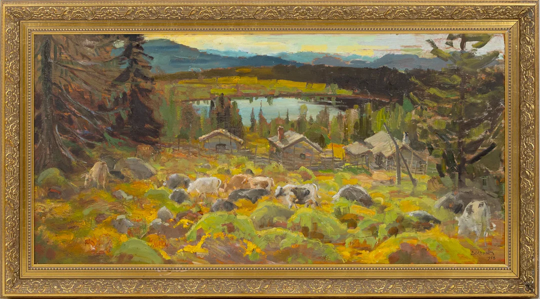 SIGURD BERNHOLM (1890-1969), óleo sobre tabla, firmado y fechado en 1958
