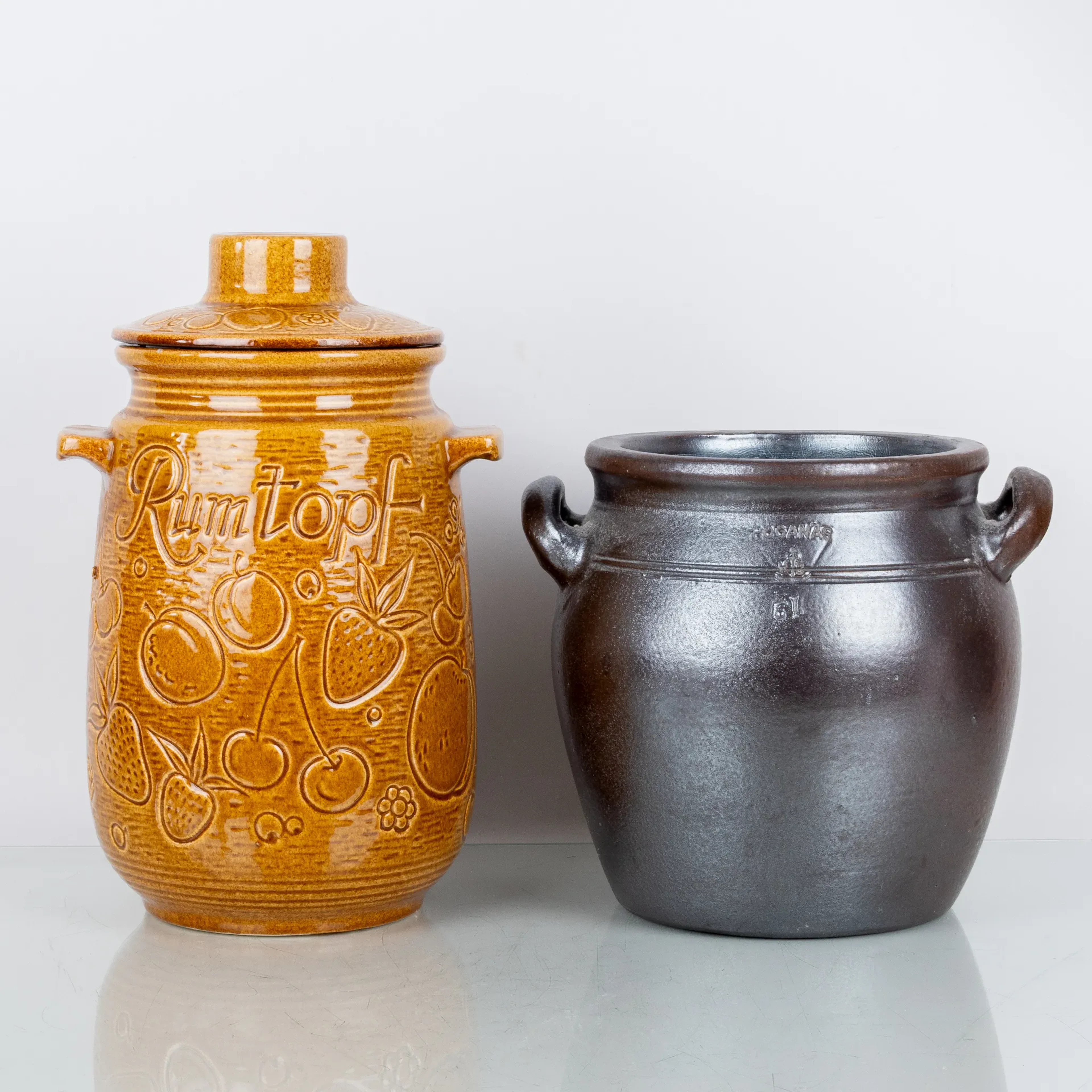 RECOGIDO, KRUS, 2 piezas, cerámica, Höganäs y Tskland, 1900s