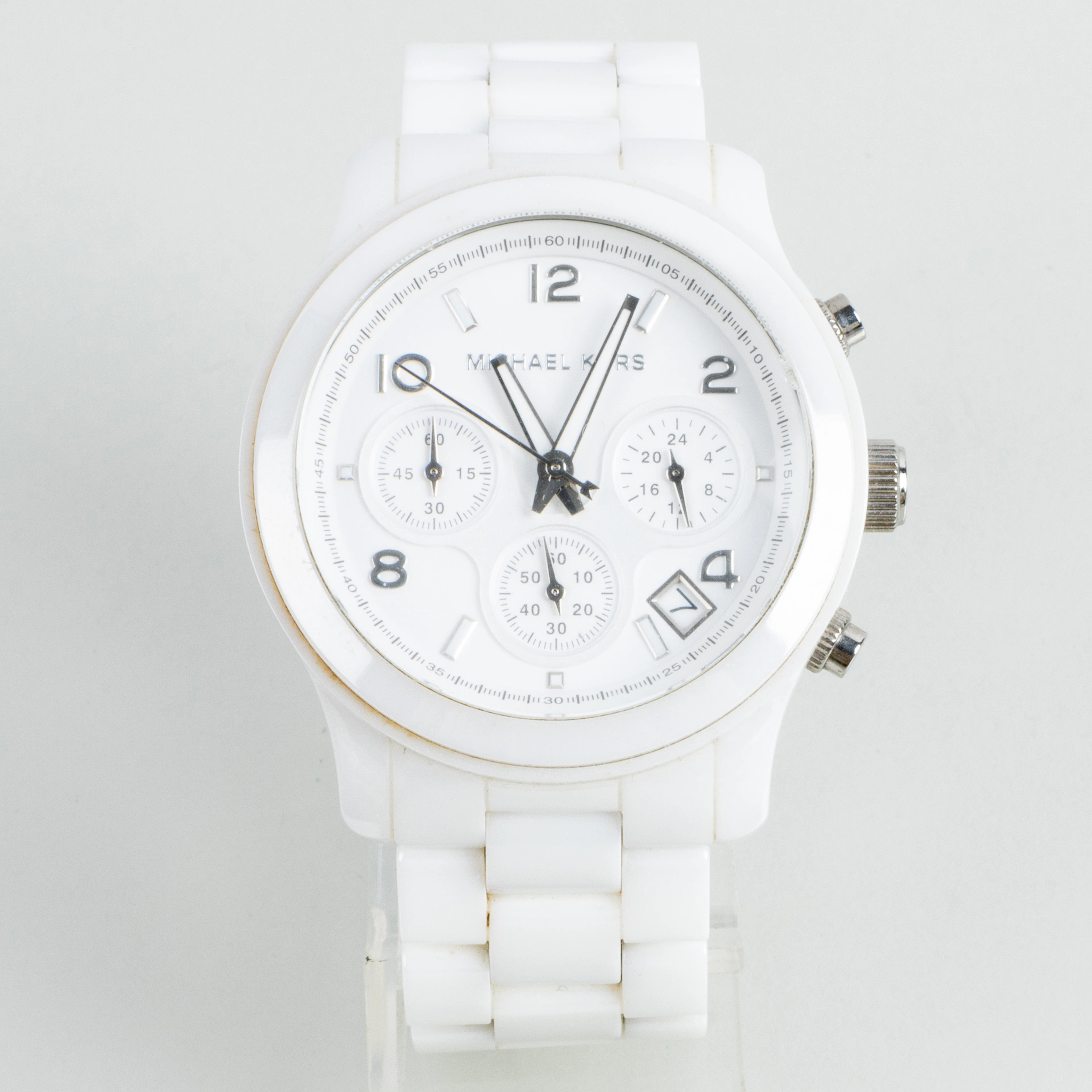 MICHAEL KORS, un reloj de pulsera, blanco, cuarzo, contemporáneo