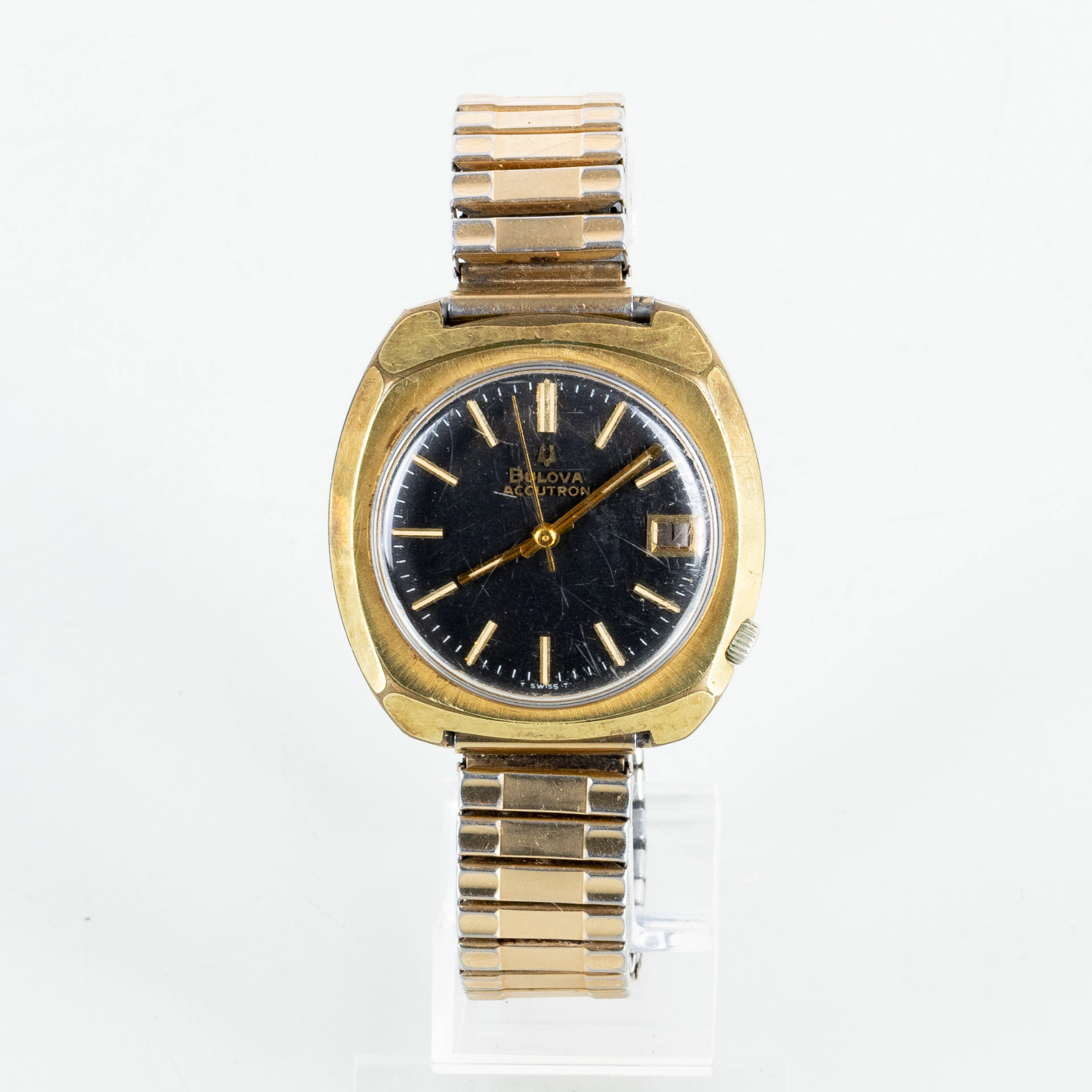 BULOVA, un Accutron, reloj doblete de oro, década de 1970