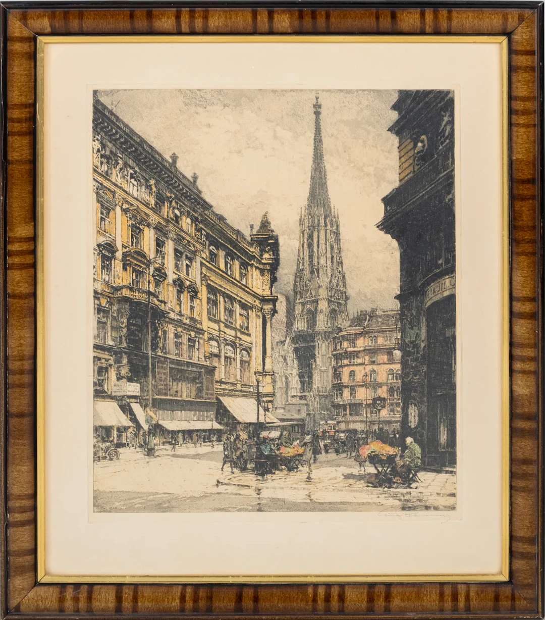 LUIGI KASIMIR (1881-1962), etching, signed