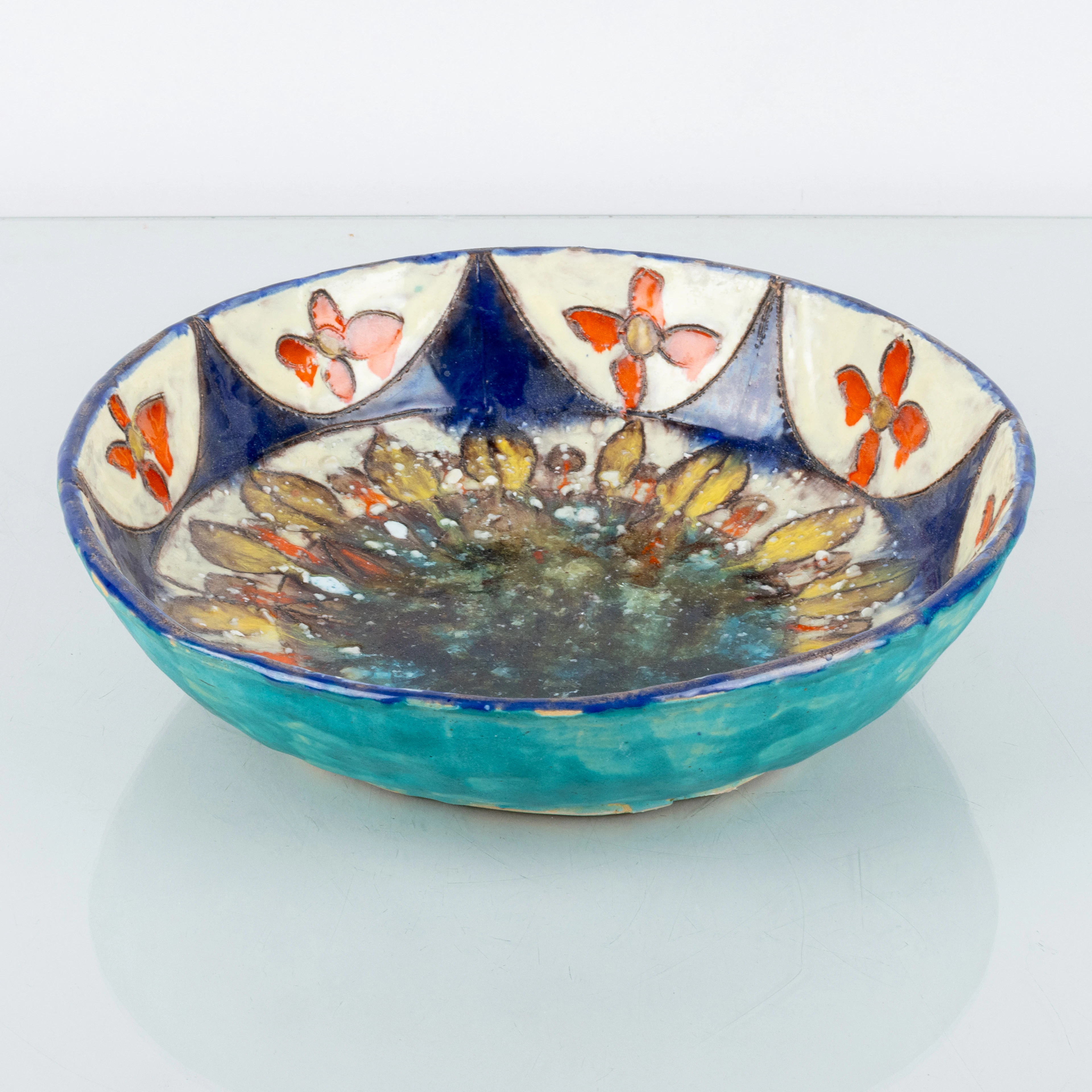 BOWL DISH, ceramics, E Bonaccorso, Italy, 1900s