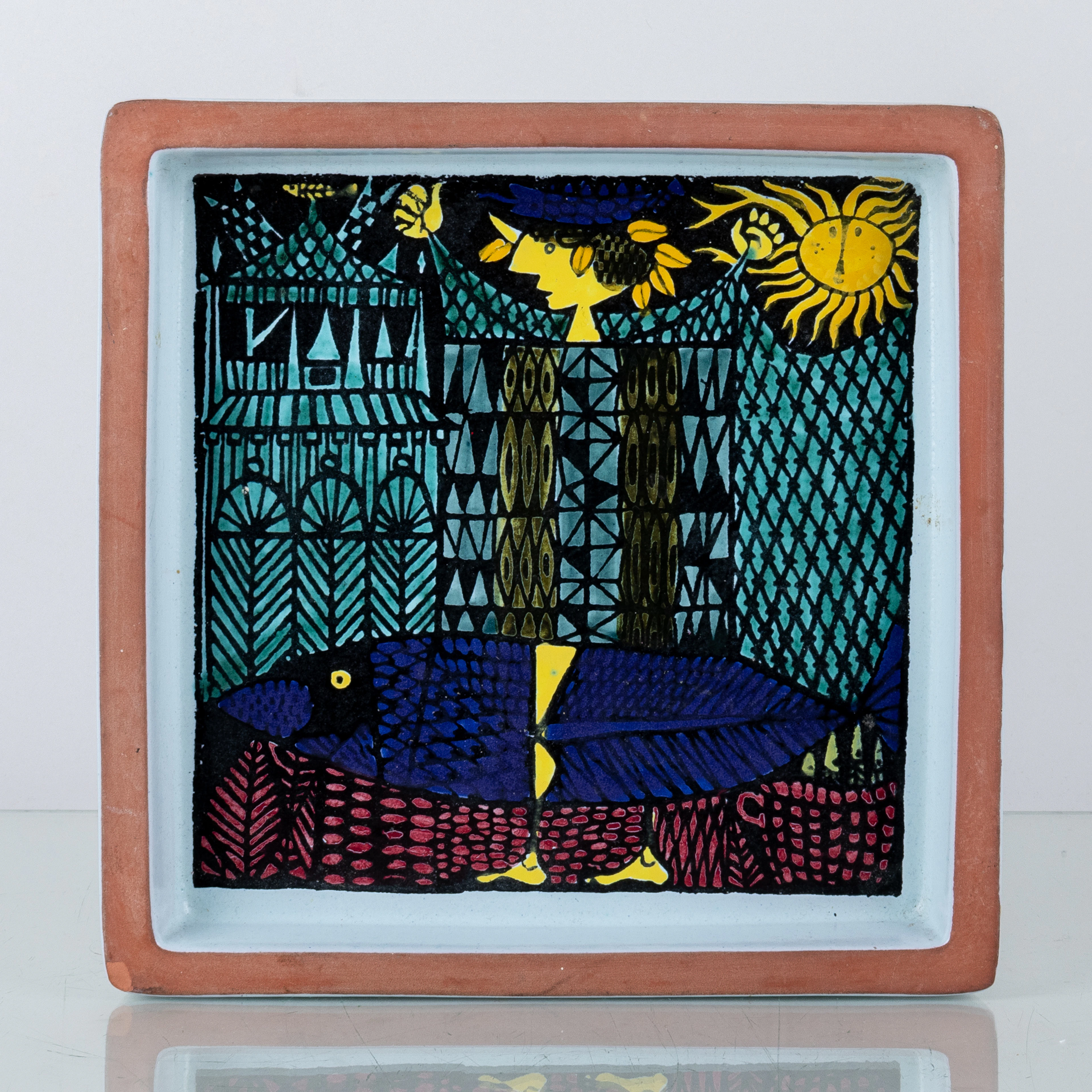 STIG LINDBERG, a "Karneval" dish, Gustavsberg's studio, signed and