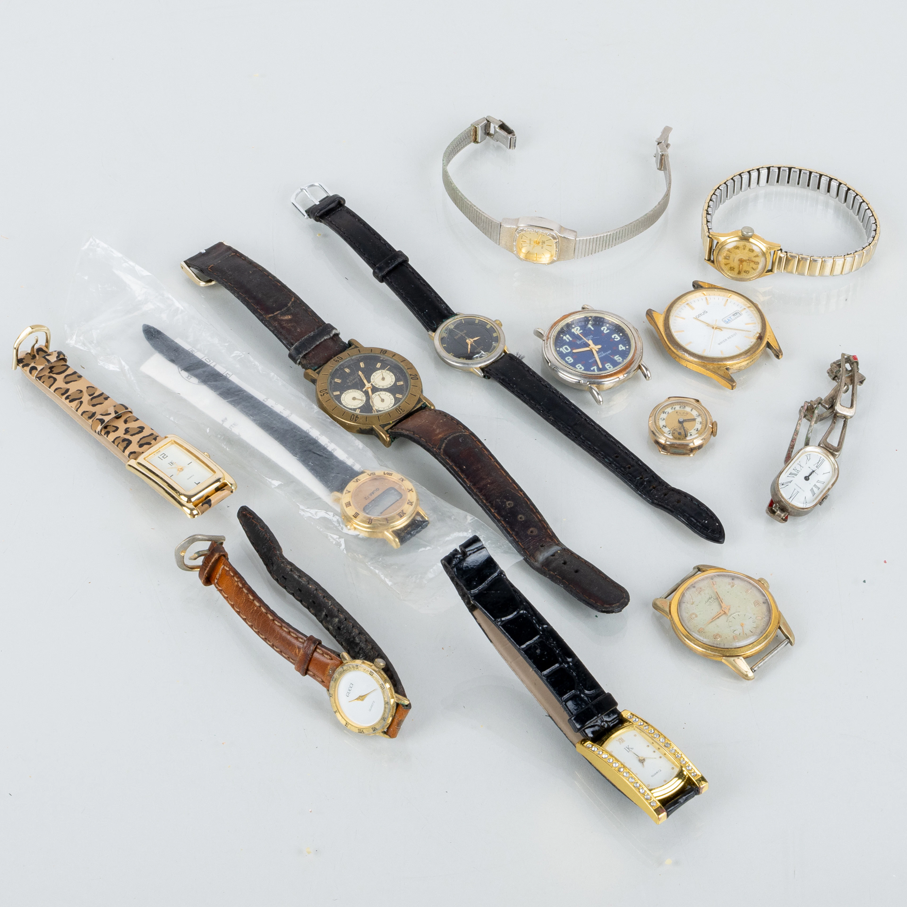 COLECCIÓN DE RELOJES DE PULSERA, 13 piezas, acero, azul IK, Shivas, Svalan, 1900s