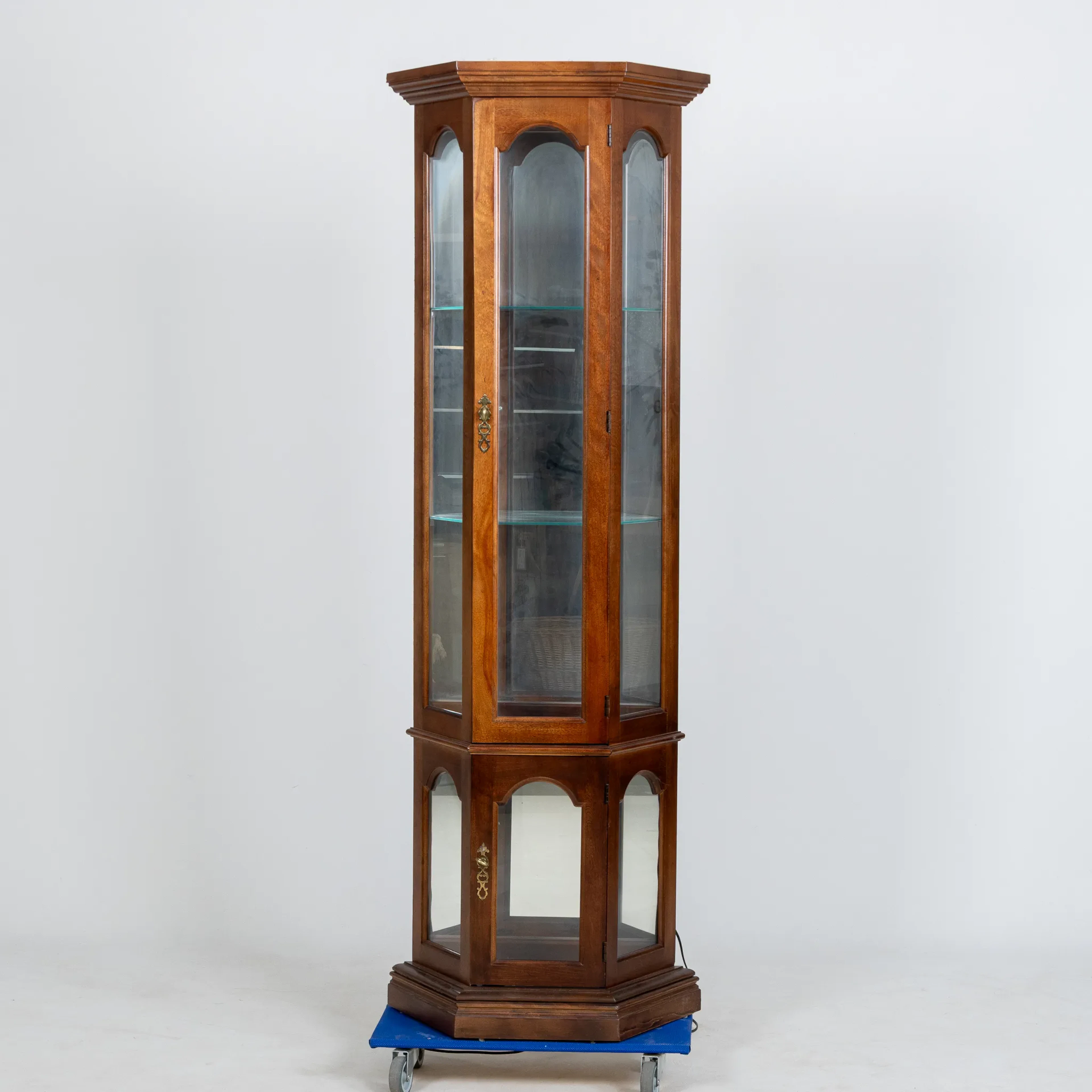 VITRINE, acajou, Broyhill, seconde moitié du XXe siècle