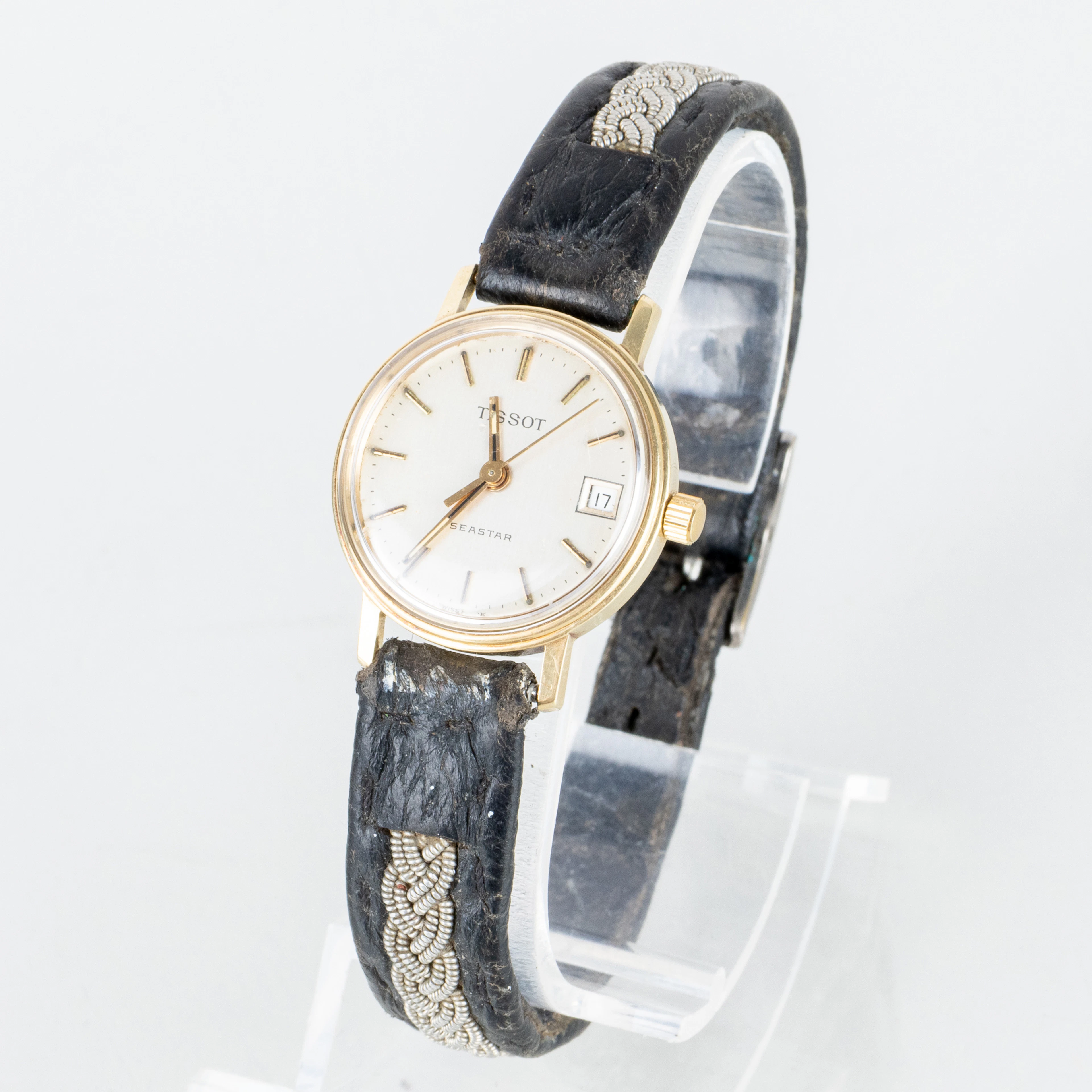 RELOJ de pulsera, oro 14k, Tissot seastar, cuarzo