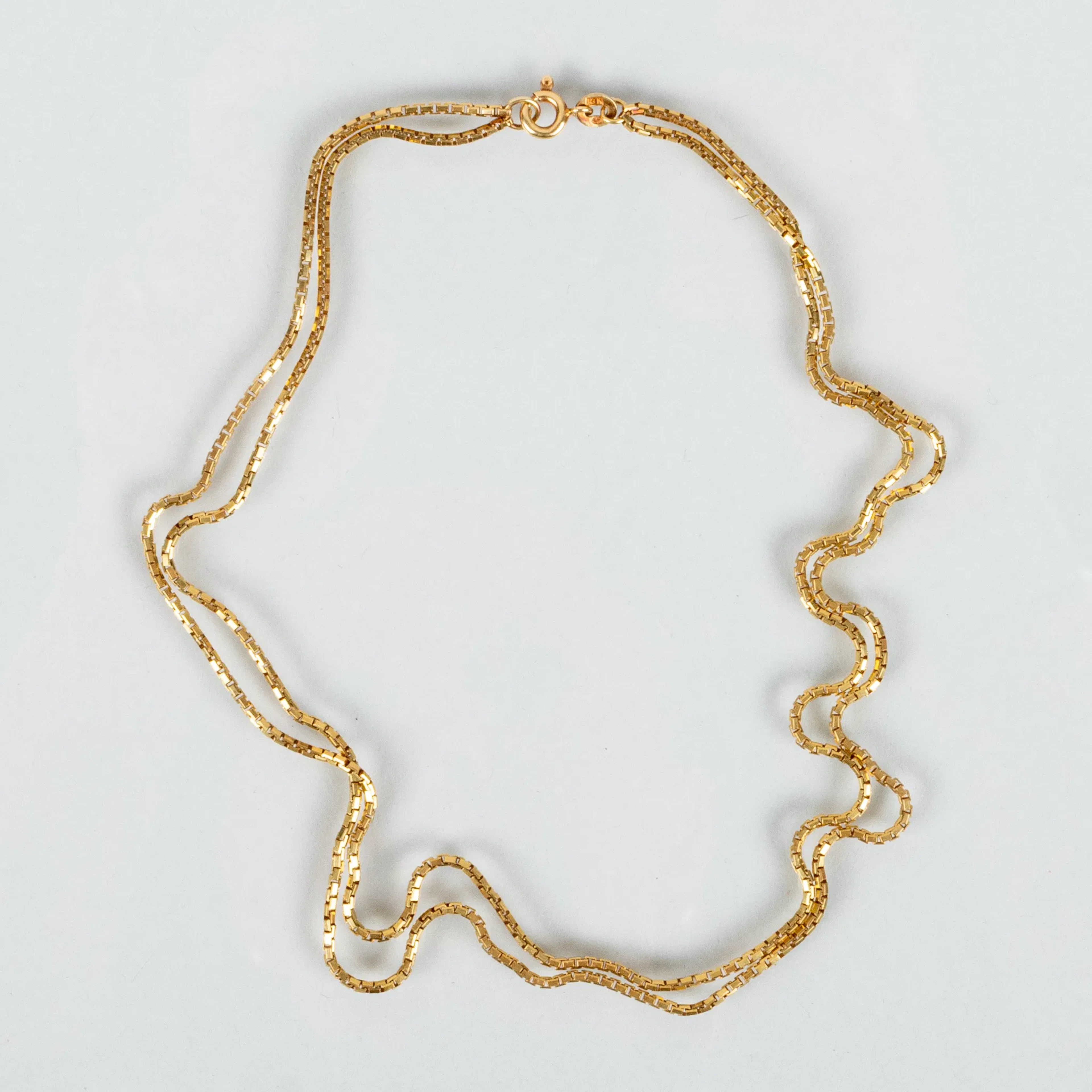 COLLAR, oro de 18 quilates, enlace veneciano de dos filas