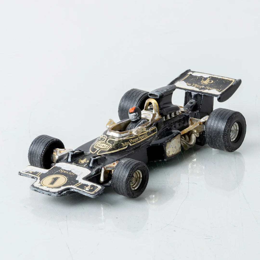 "John Player Special F1" COCHE DE JUGUETE, METAL/PLÁSTICO, Corgi Toys, años 1900