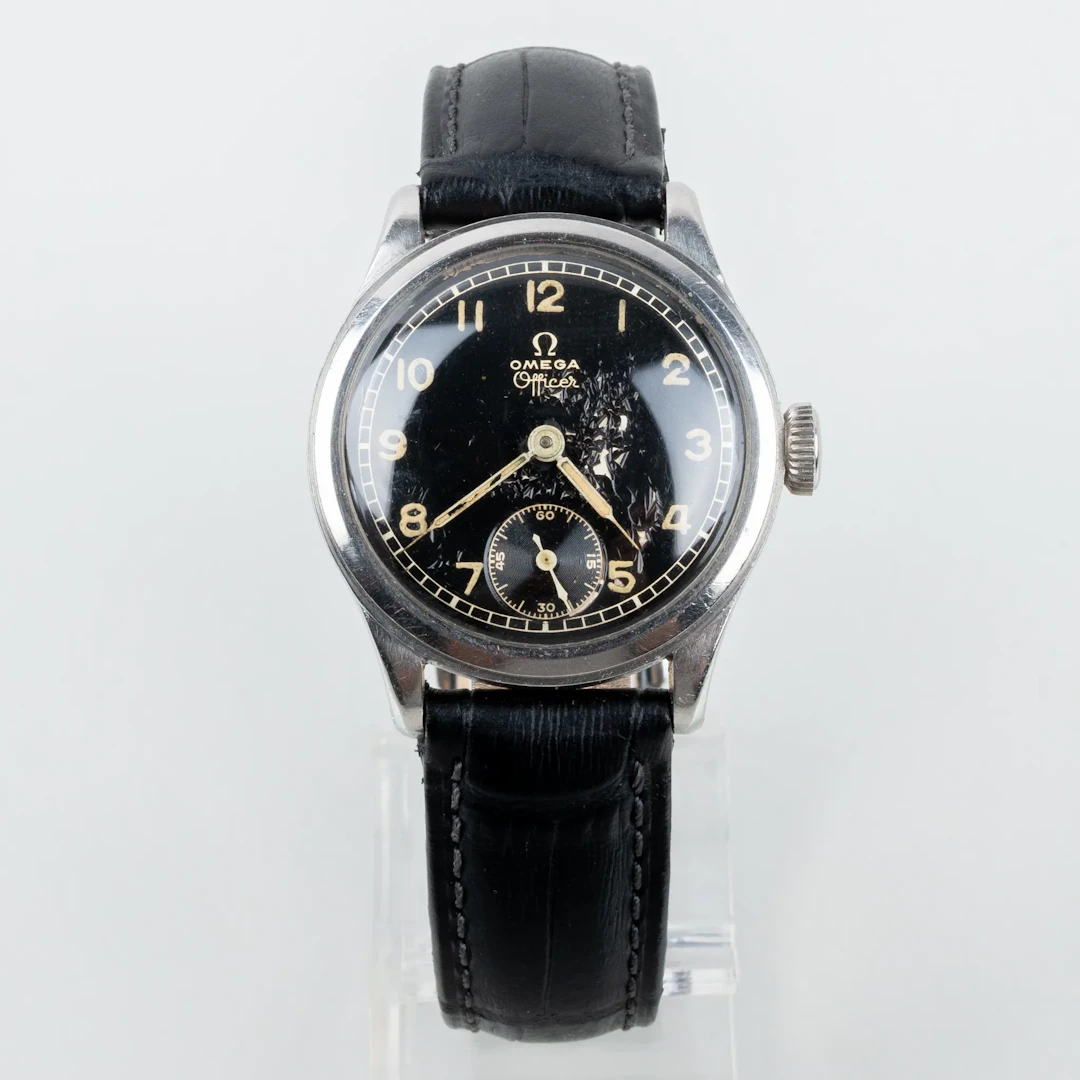 OMEGA, orologio da polso, acciaio, Officer, anni '40