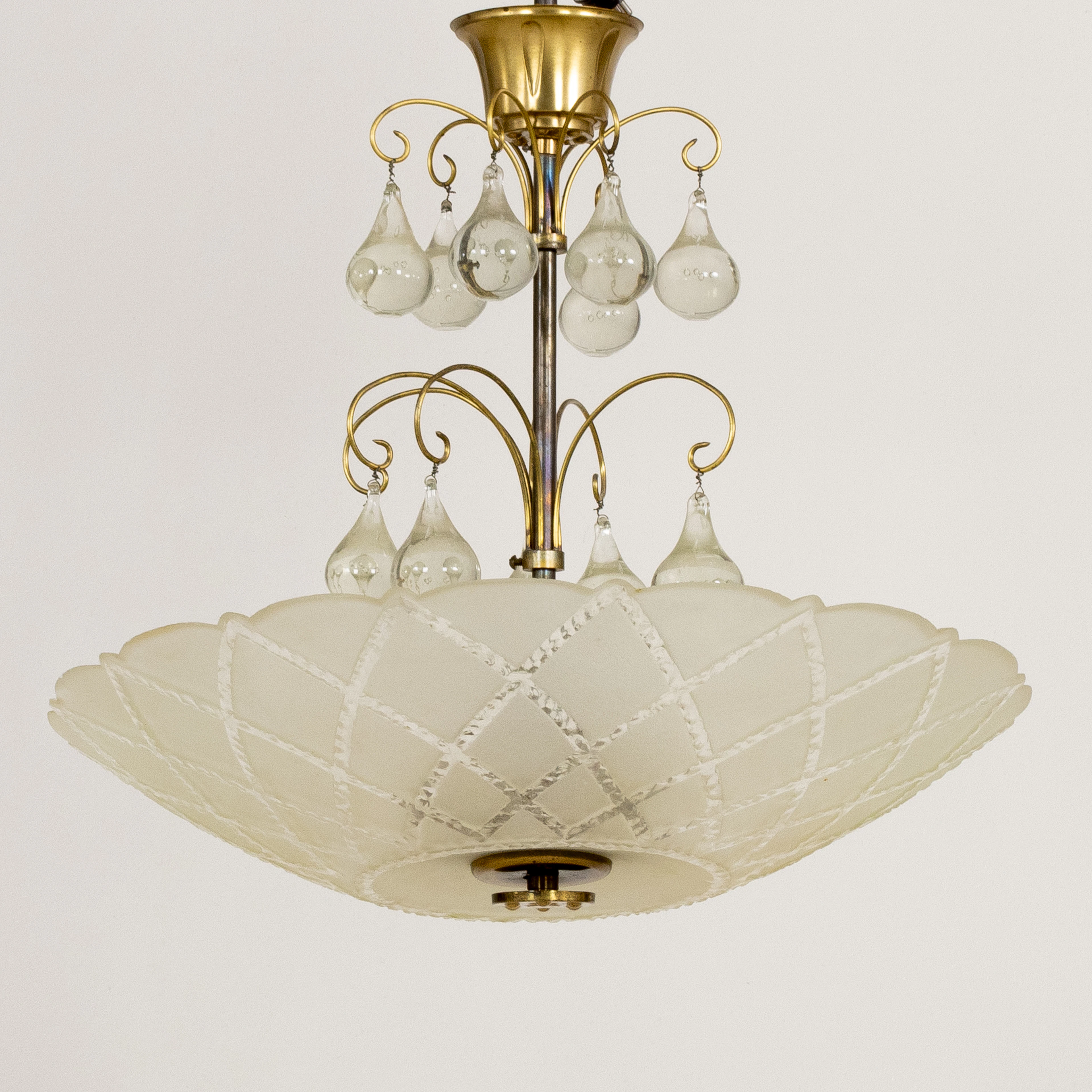 DECKENLAMPE, schwedische Moderne, 1930er Jahre