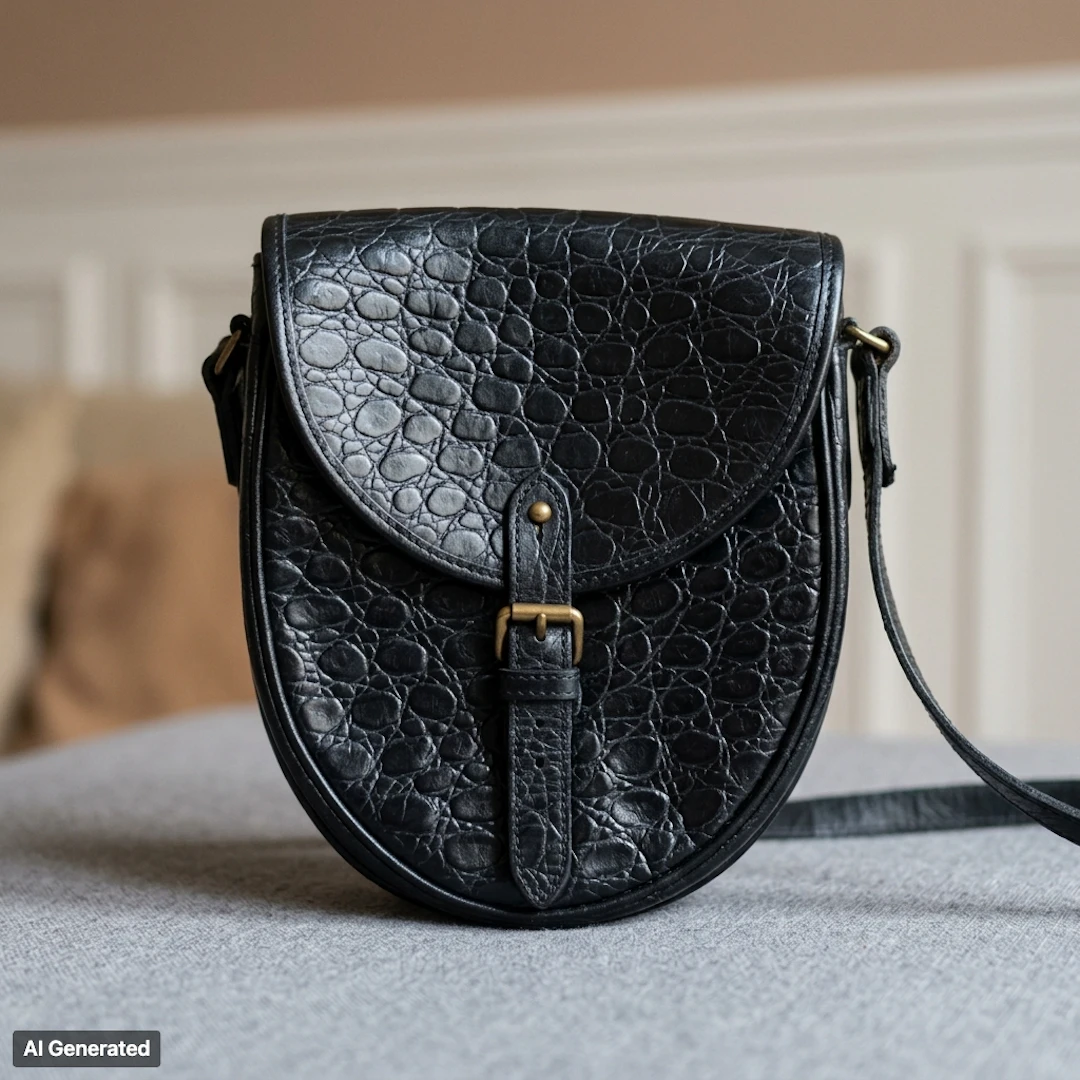 MULBERRY, bolso de hombro, cuero negro