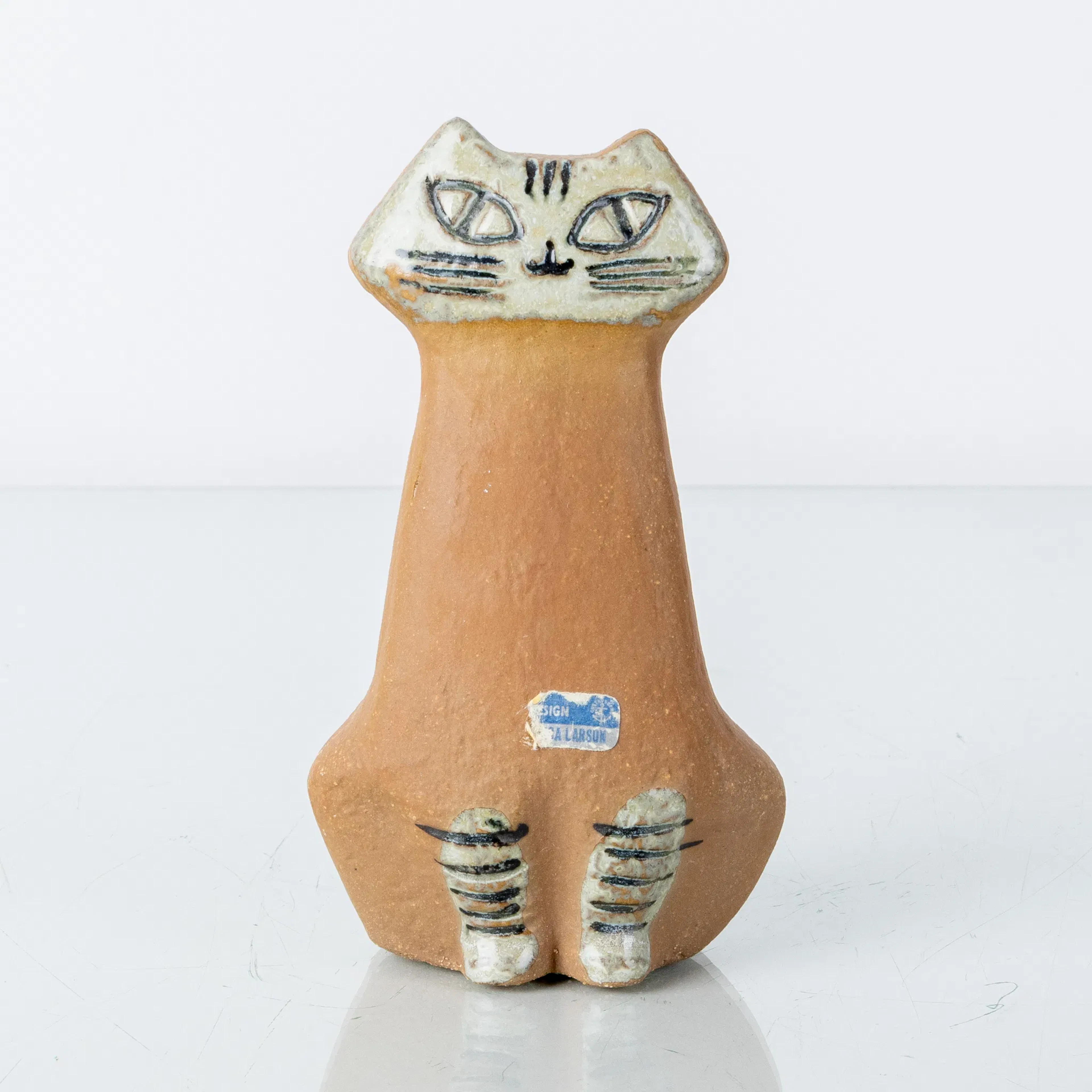 LISA LARSON, a stoneware figure, "Cat" from the series "Little Zoo", Gustavsberg