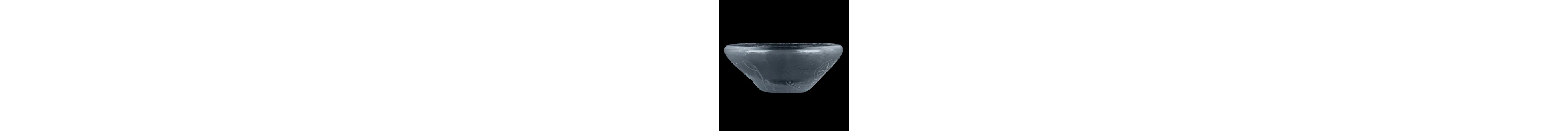 VICKE LINDSTRAND, skål, glas, "Hällristningar", Kosta, 1960-tal