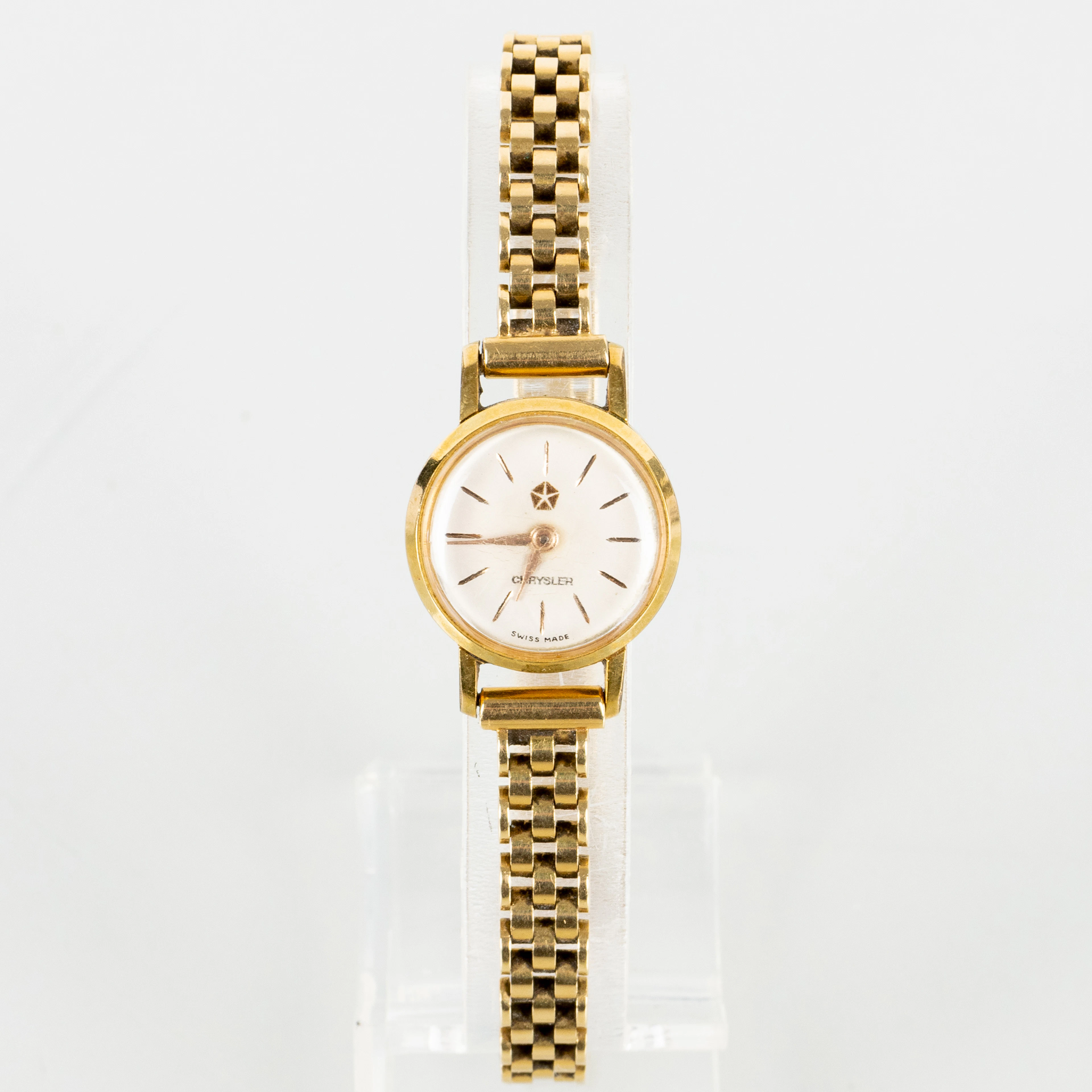 OROLOGIO DA POLSO DA DONNA, oro doppio, bracciale in oro 18 carati, seconda metà del 20° secolo