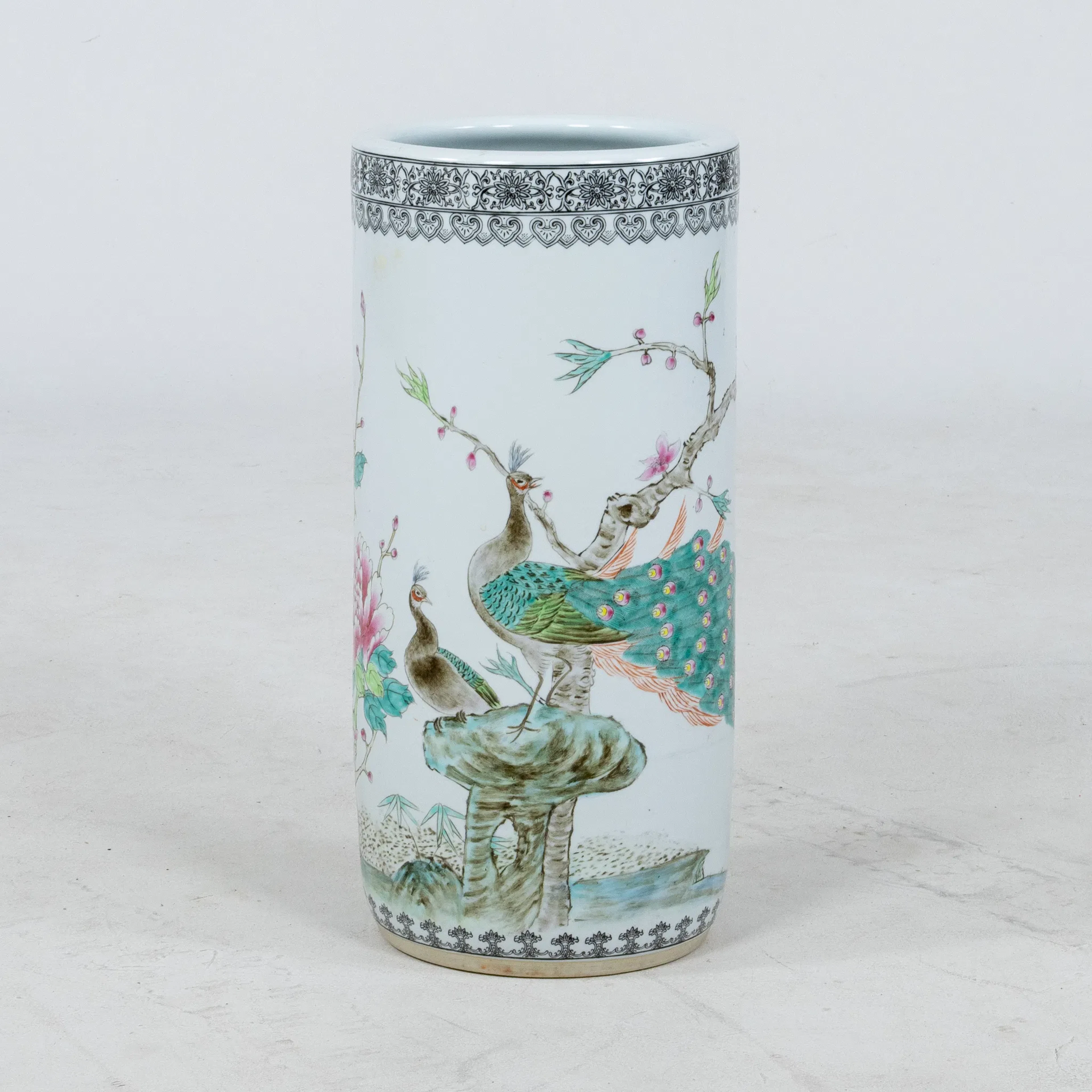 SOPORTE PARA PARAGUAS, PORCELANA, China, segunda mitad del siglo XX