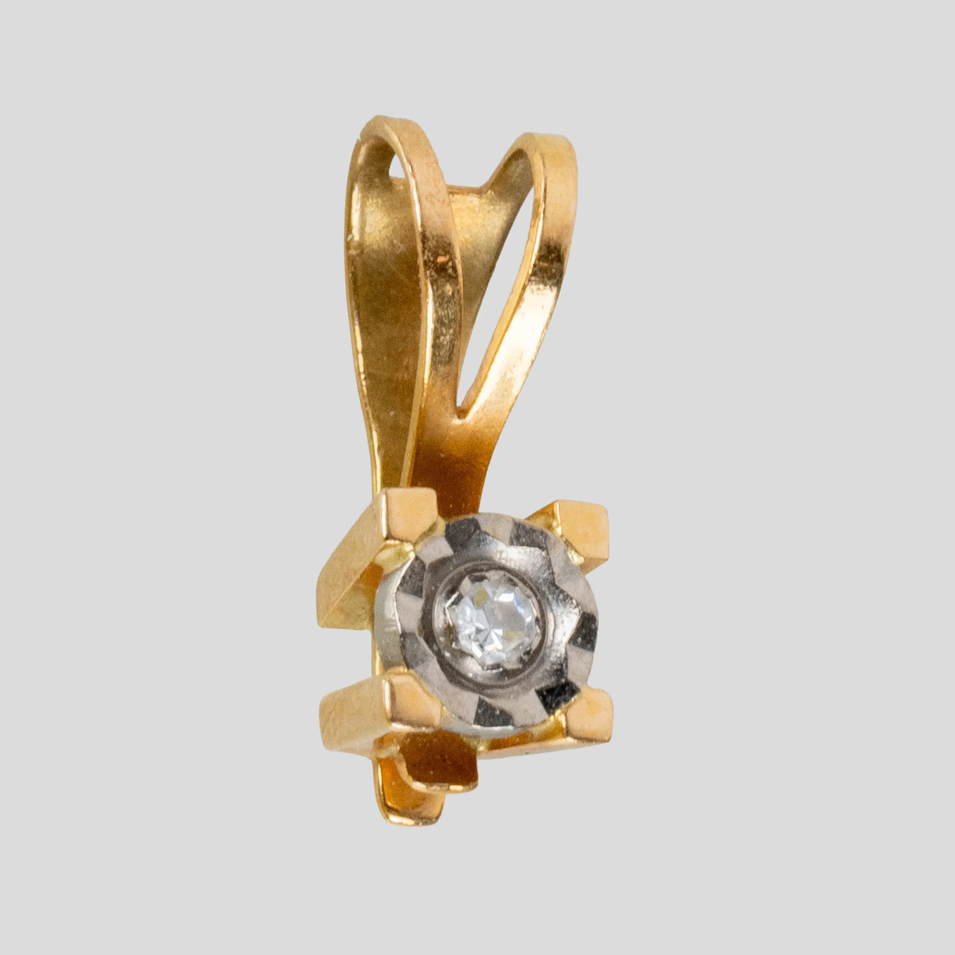 HÄNGE, 18k guld, med diamant, stämplar GFAB, 1900-/2000-tal