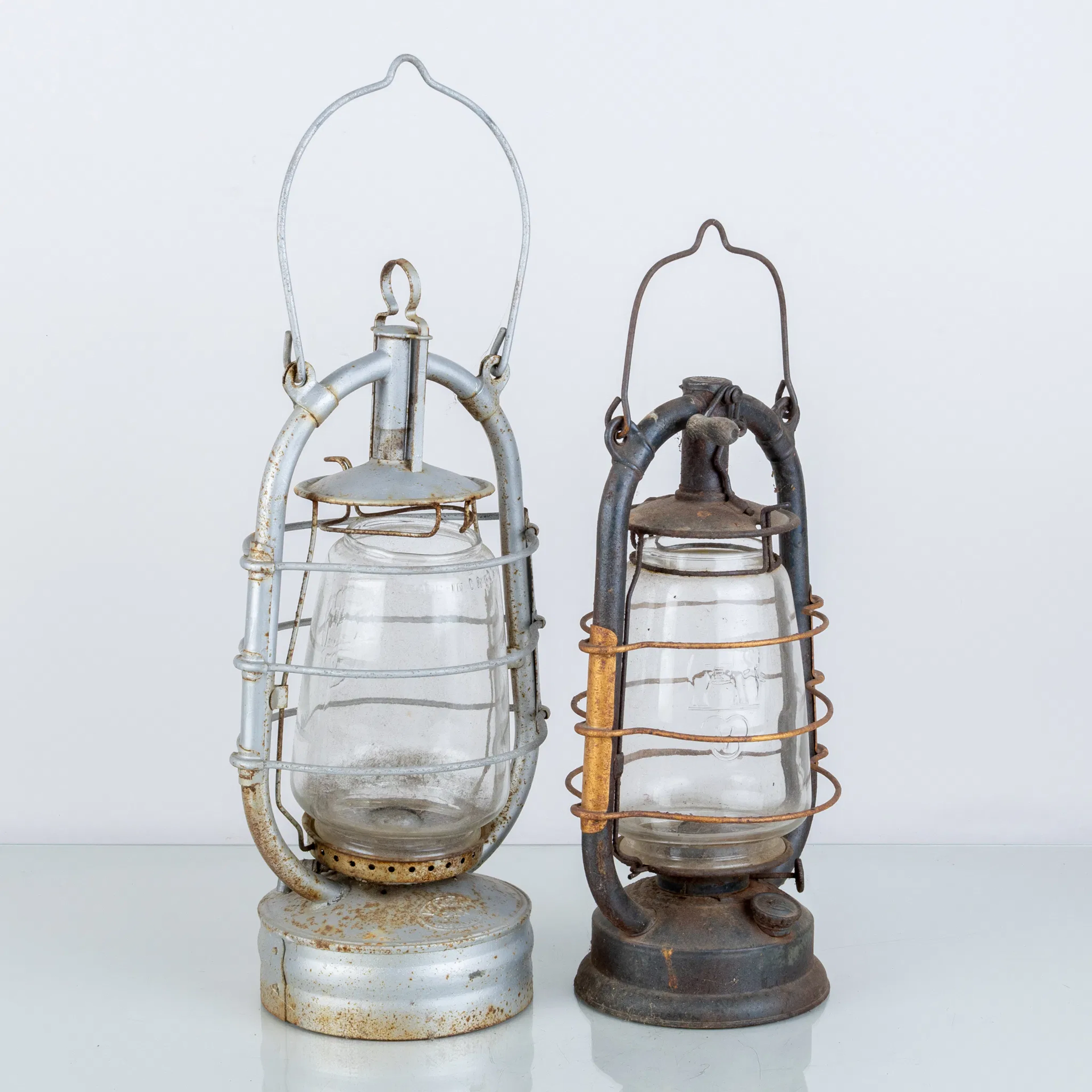 STORM LANTERNS, 2 pcs, Feuerhand and Veritas, the first half of the 20th century