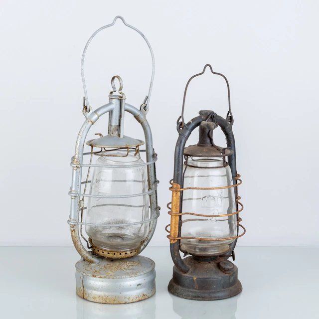 STORM LANTERNS, 2 pcs, Feuerhand and Veritas, the first half of the 20th century