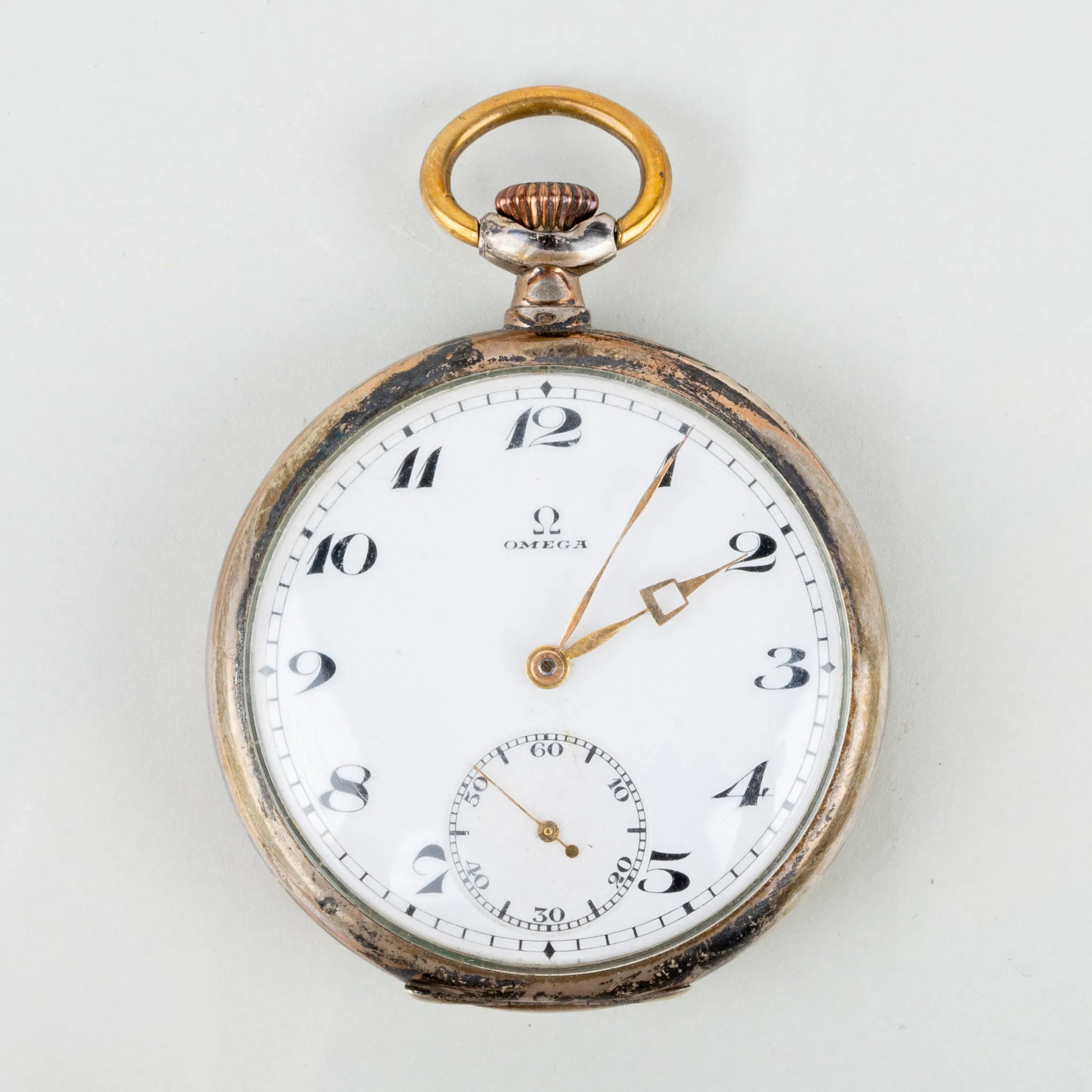 OROLOGIO DA TASCA, Omega, argento, la prima metà del XX secolo