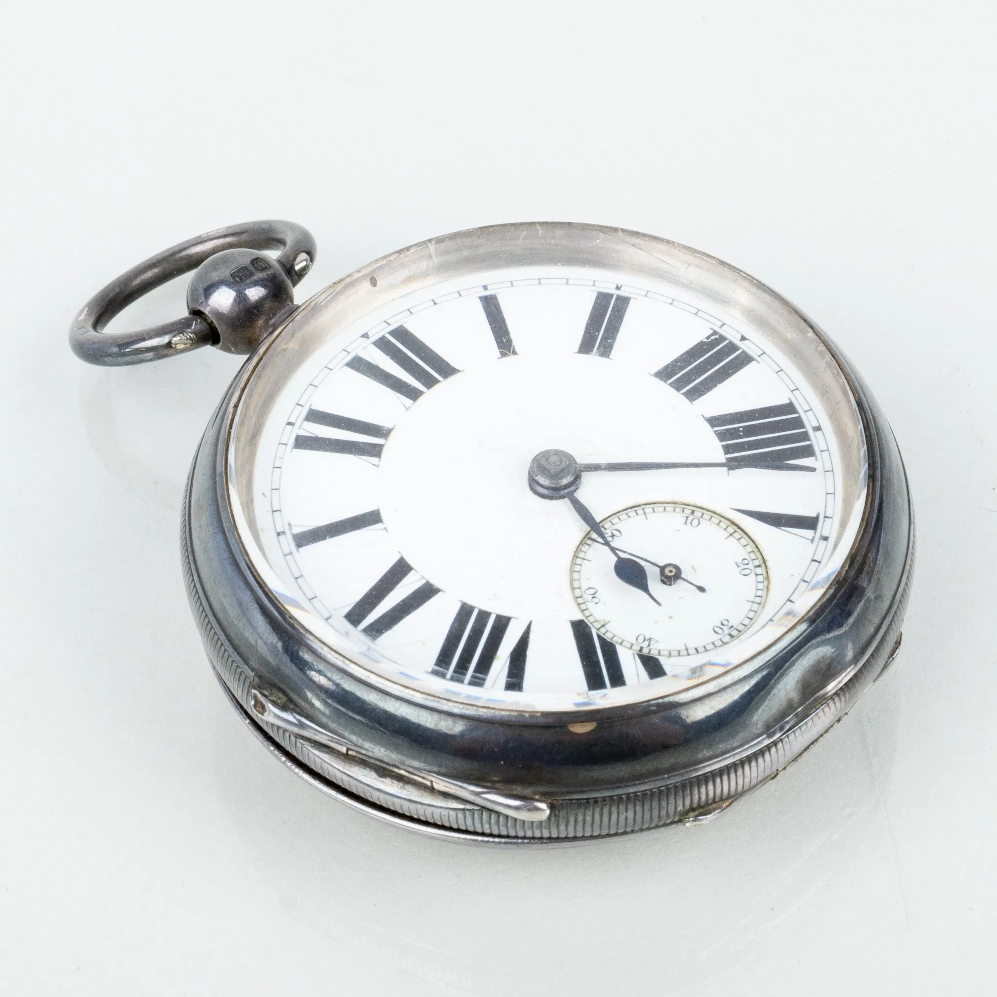 RELOJ DE BOLSILLO, Reloj araña, plata, siglo XIX