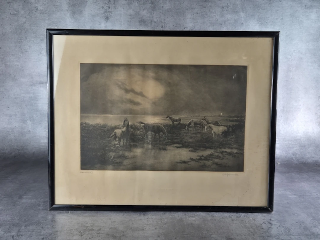 Etsning. Ölandsmotiv. Signerad, Otto Gripensvärd.
