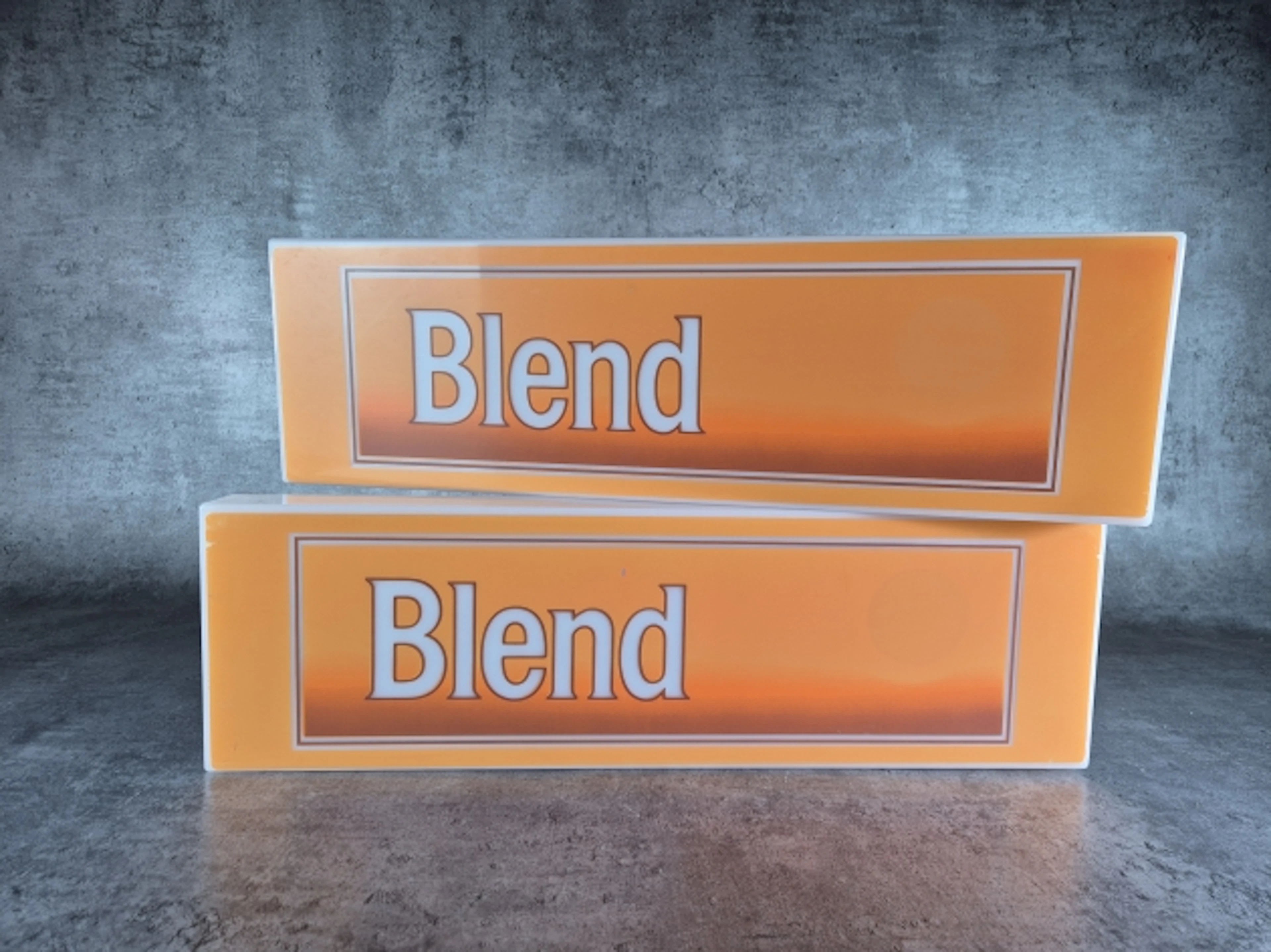 Delar till skylt. Blend.