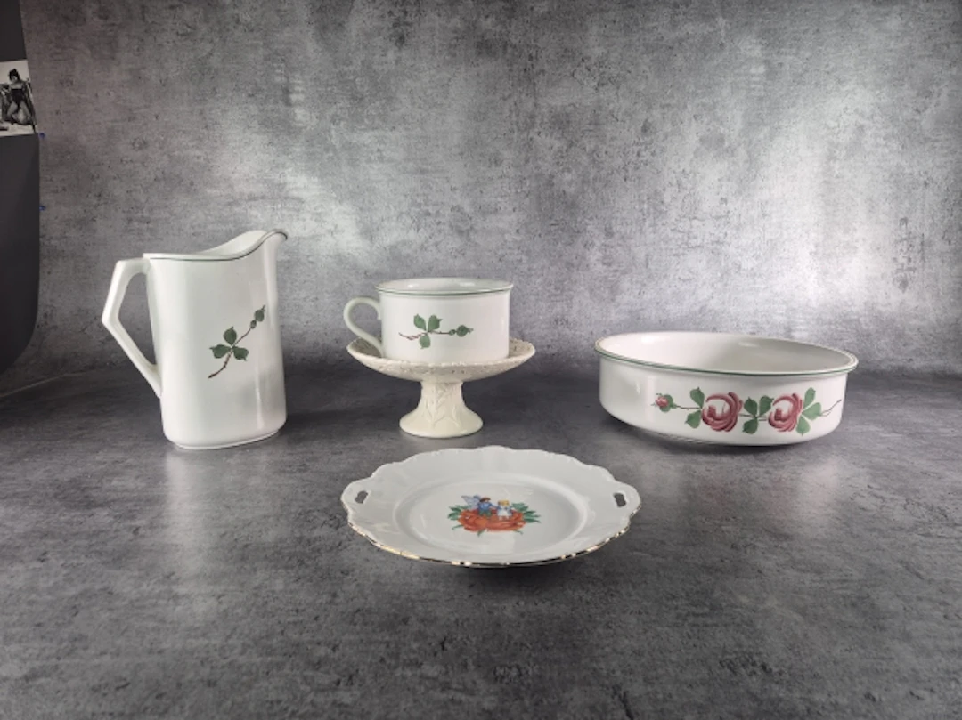 Parti porslin. Bl.a. tvätt-set, Gefle.