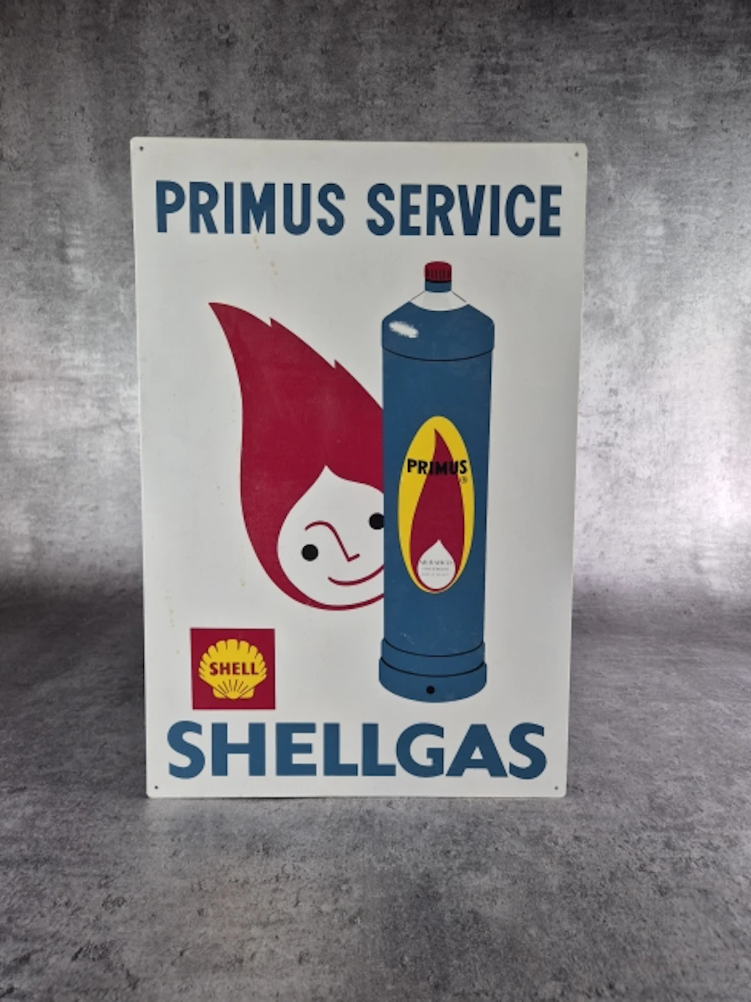 Plåtskylt. "Shellgas".