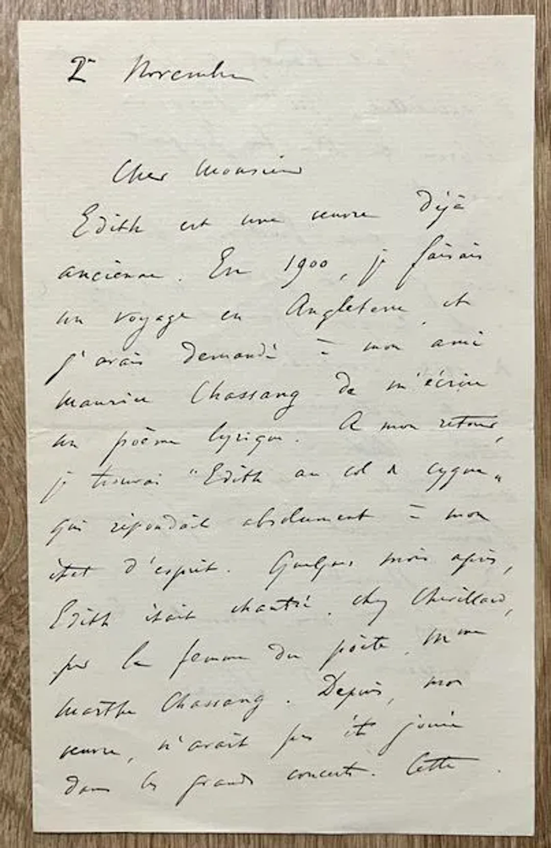 HÜE (Georges) (1858-1948). Compositeur français. Élève de Ch - Lot 224