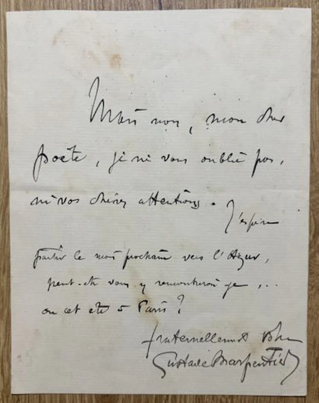 CHARPENTIER (Gustave) (1860–1956). French composer, student - Lot 47