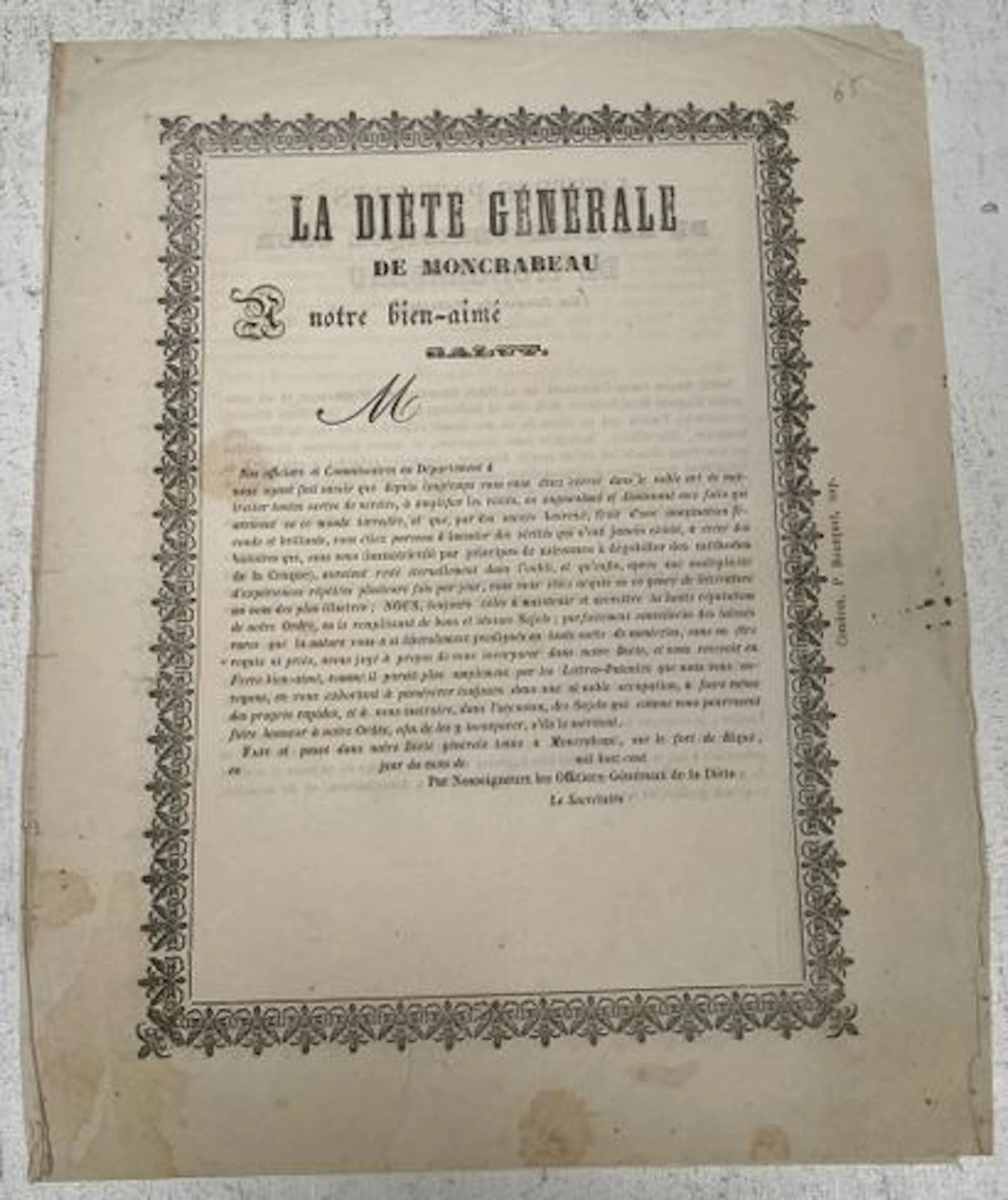 THE GENERAL DIET OF MONCRABEAU - Lot 98