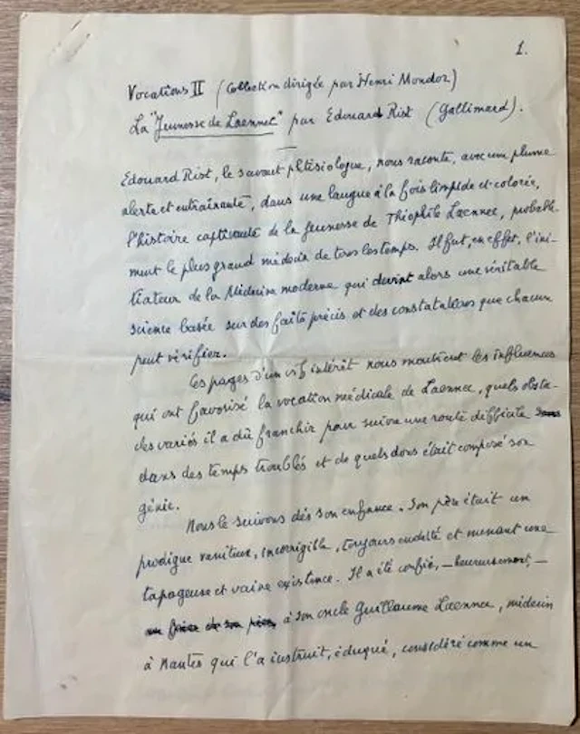 LAENNEC (René) - Lot 88