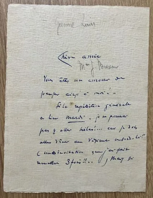 GANNE (Louis) (1862–1923), French composer and conductor, be - Lot 171