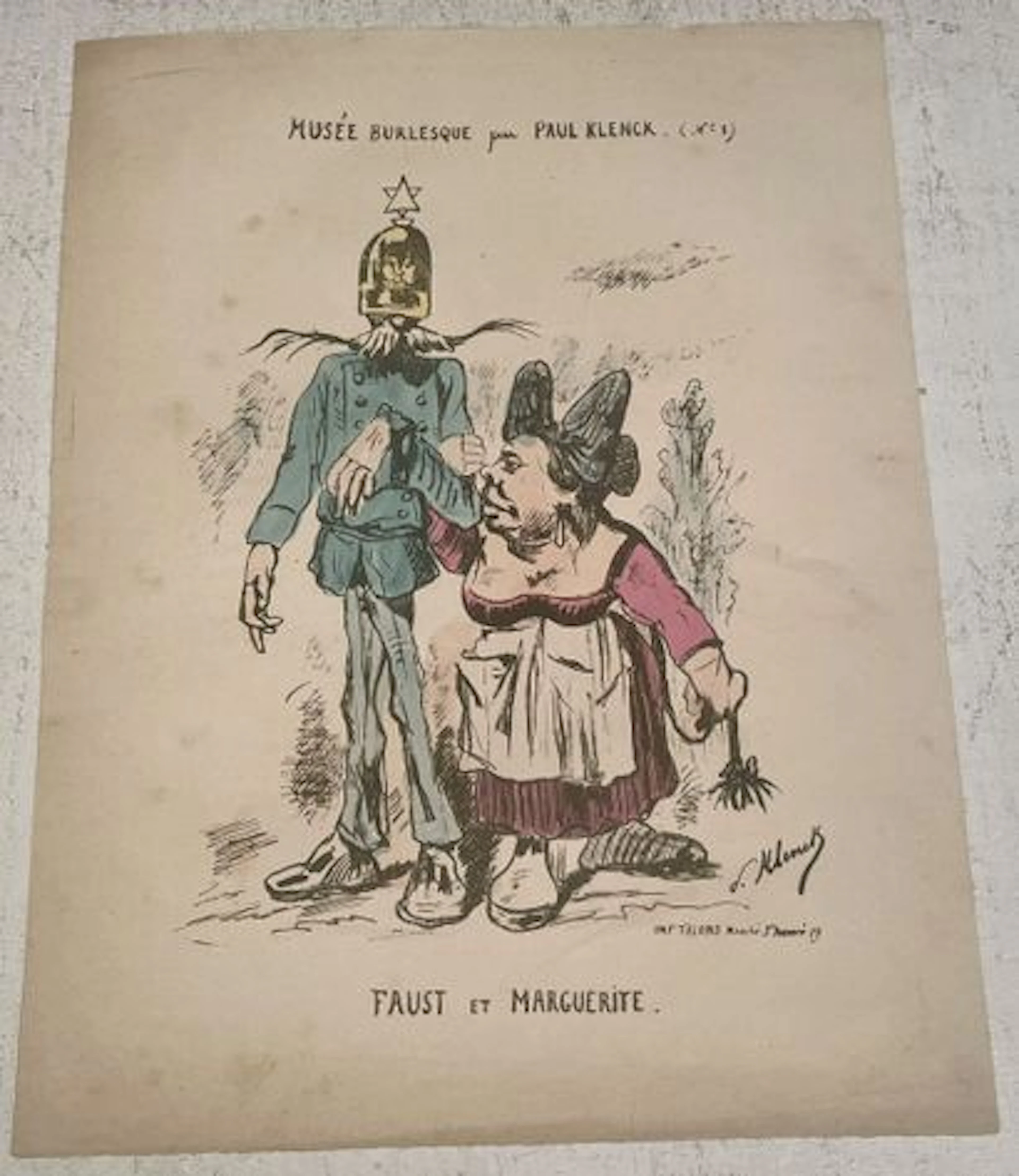 KLENCK — BURLESQUE MUSEUM, “FAUST AND MARGARET” - Lot 152