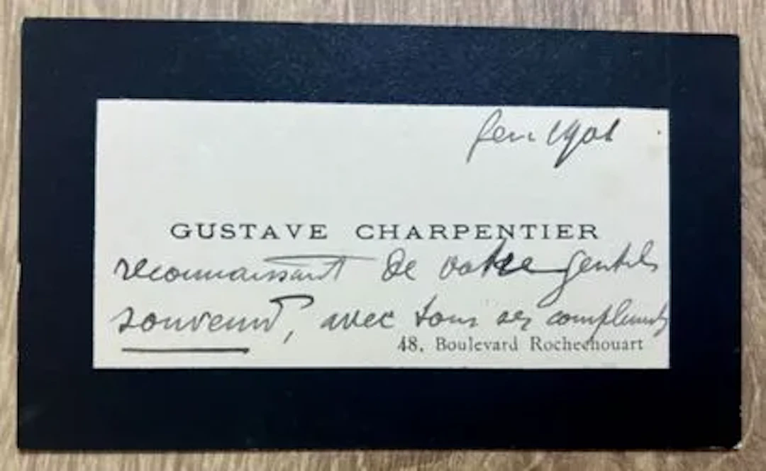 CHARPENTIER (Gustave) (1860-1956). Compositeur français. Aut - Lot 50