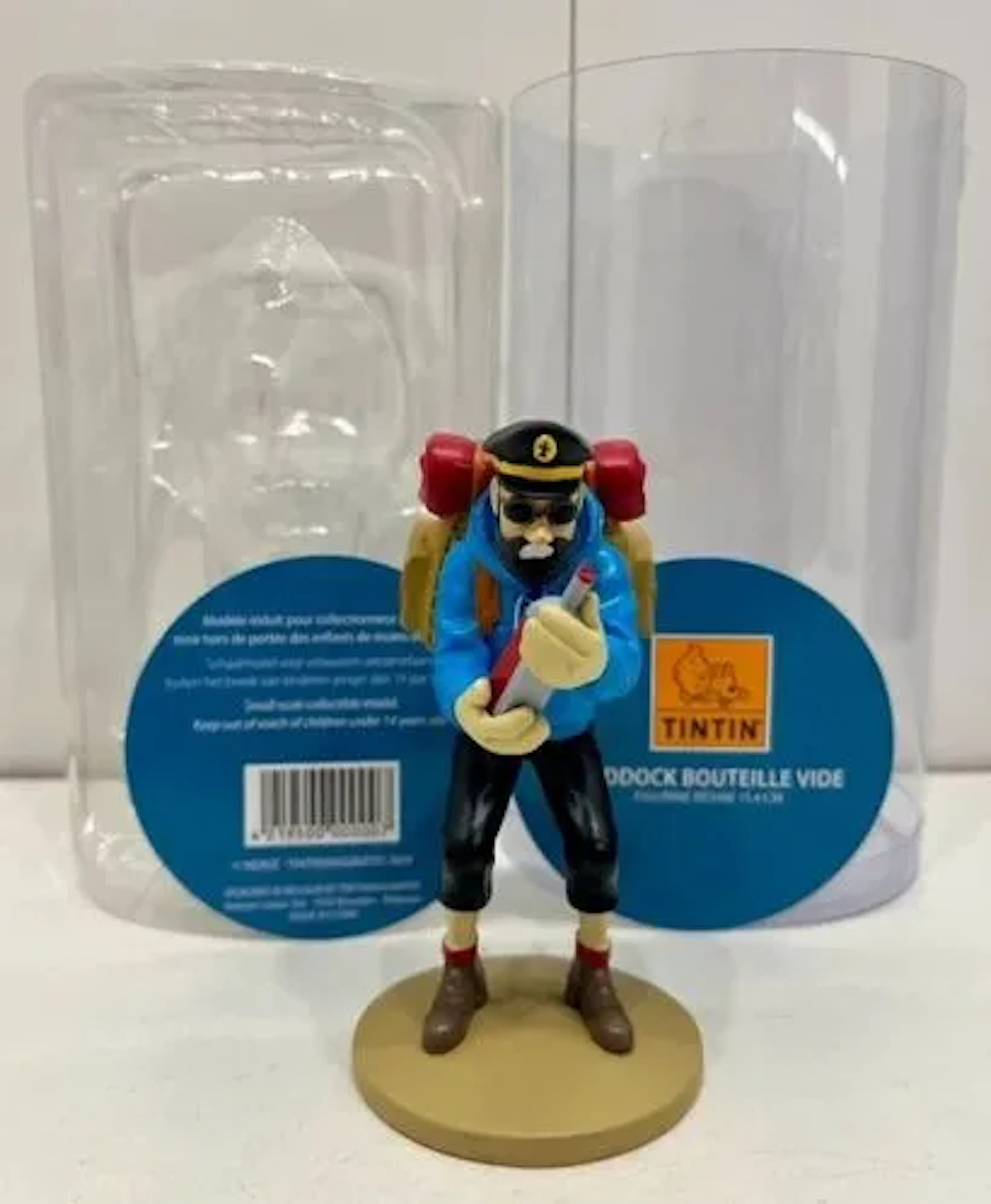 Figurine Capitaine Haddock bouteille vide 11,5 cm - Lot 221
