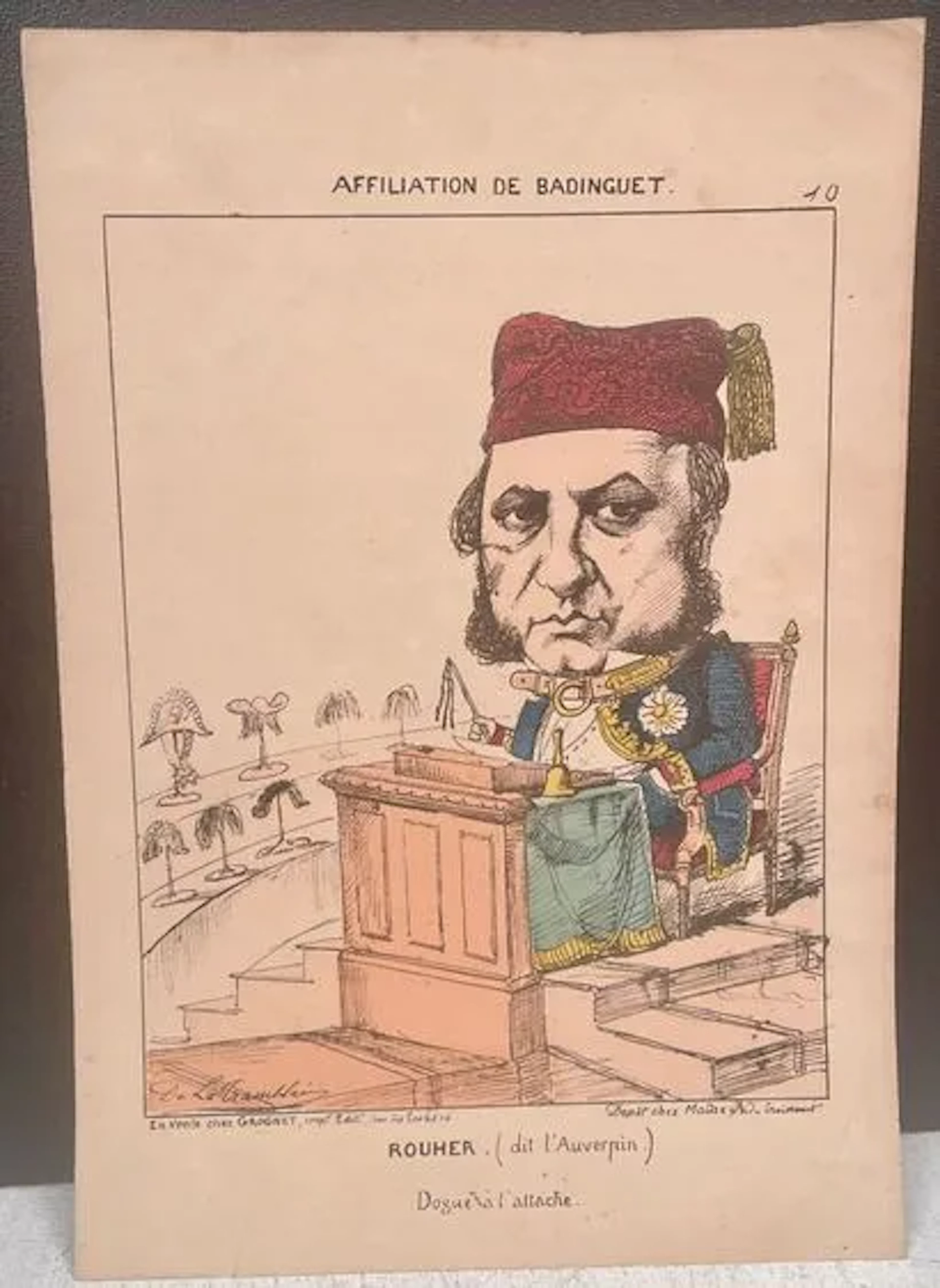 AFFILIATION DE BADINGUET, N° 10 — ROUHER - Lot 48