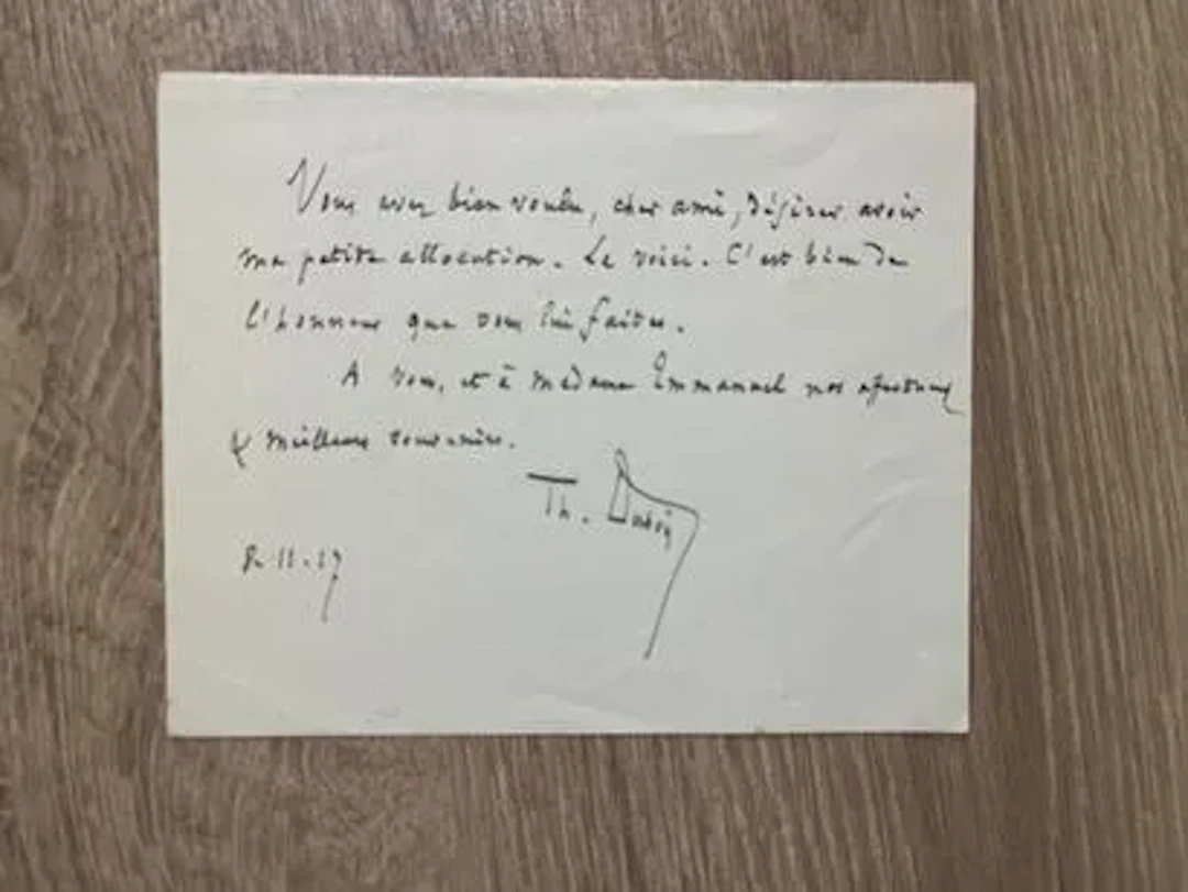 DUBOIS (Théodore). Signed autograph letter to Maurice Emmanu - Lot 143
