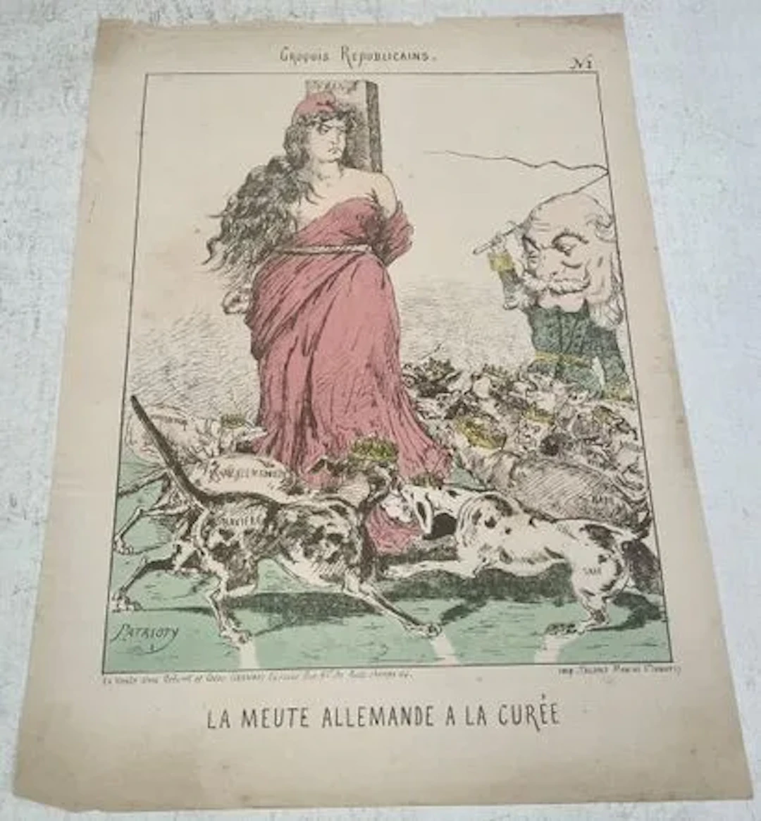 PATRIOTY. Croquis républicains. N° 1. La Meute allemande à l - Lot 253