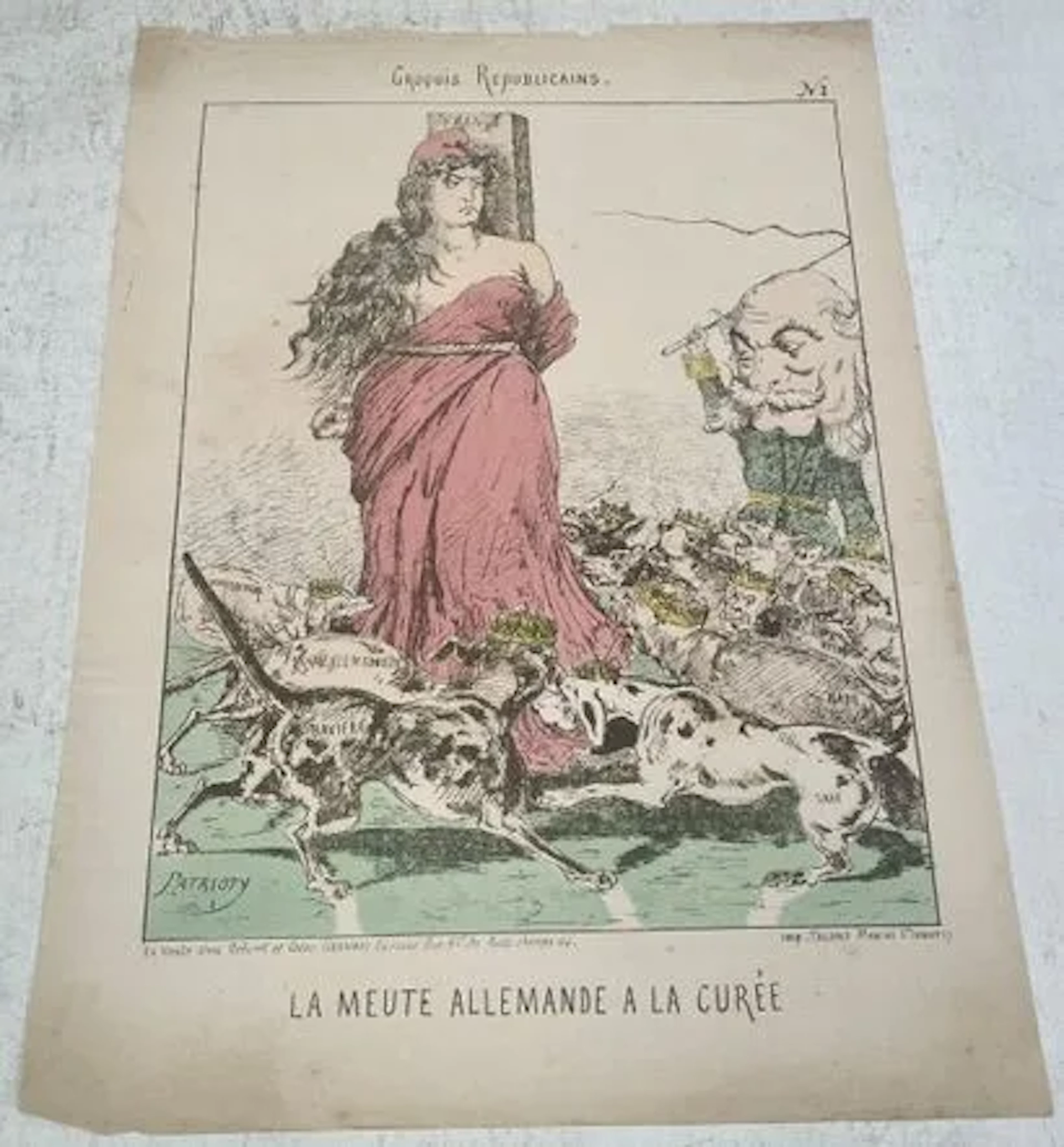 PATRIOTY. Croquis républicains. N° 1. La Meute allemande à l - Lot 253