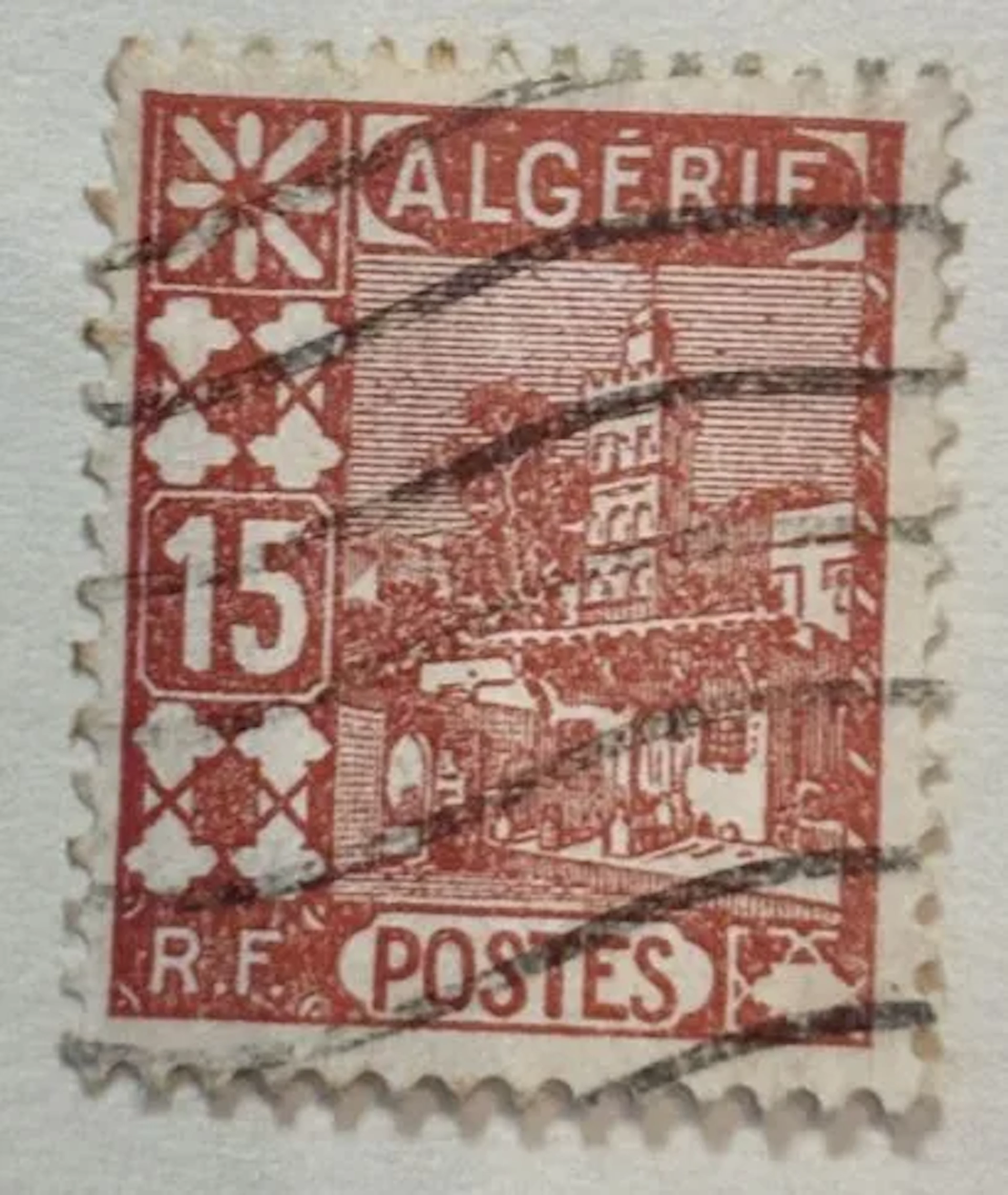 ALGERIA — 15 c. red, minaret view - Lot 11