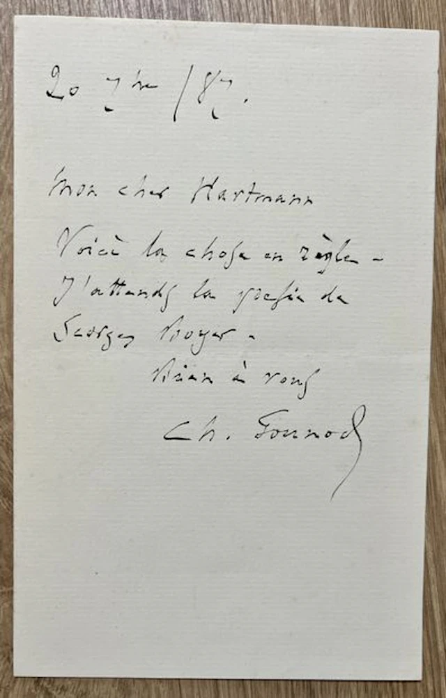 GOUNOD (Charles). Paris, 1818-1893. Compositeur français. Pr - Lot 201