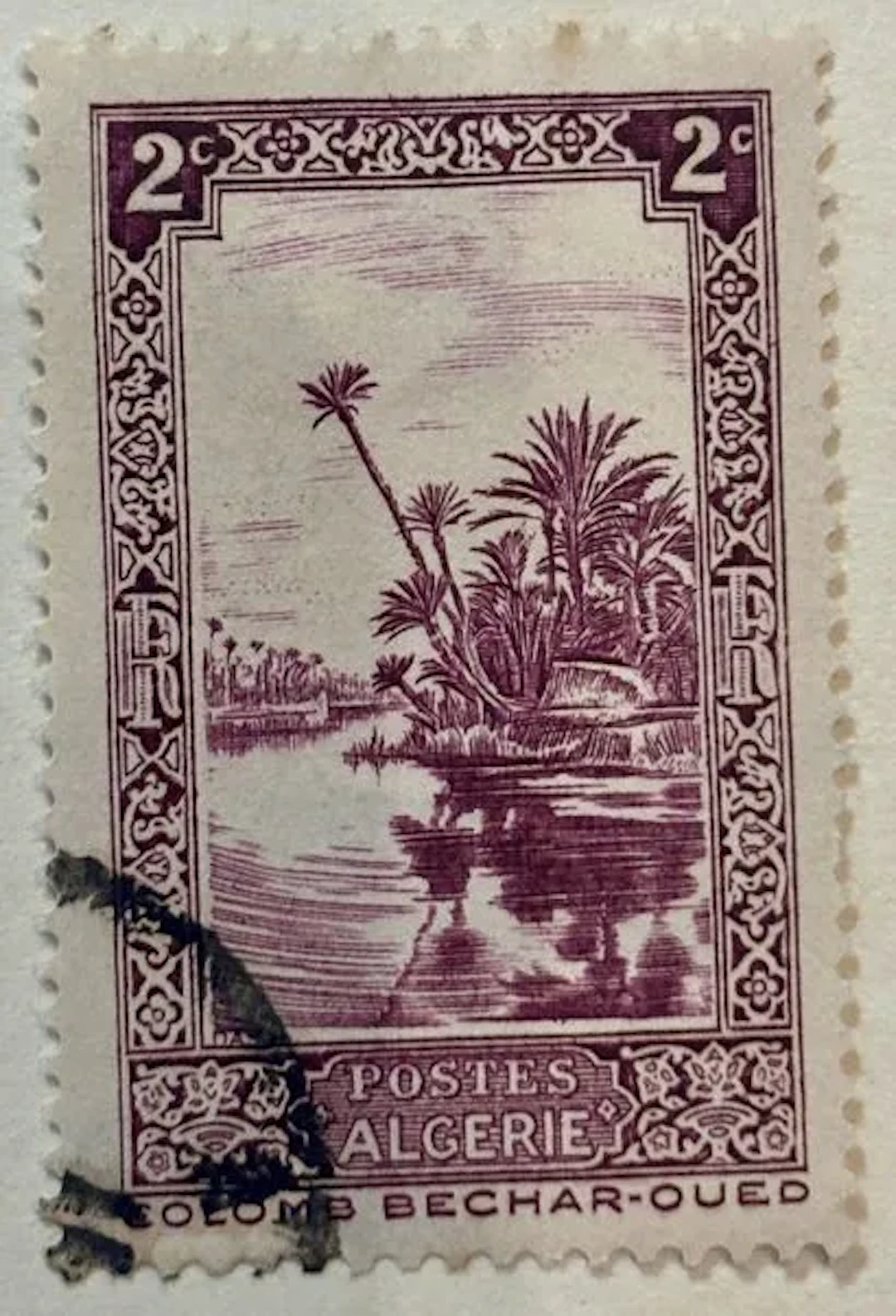ALGÉRIE — 2 c. violet-brun, Colomb-Béchar - Oued - Lot 13
