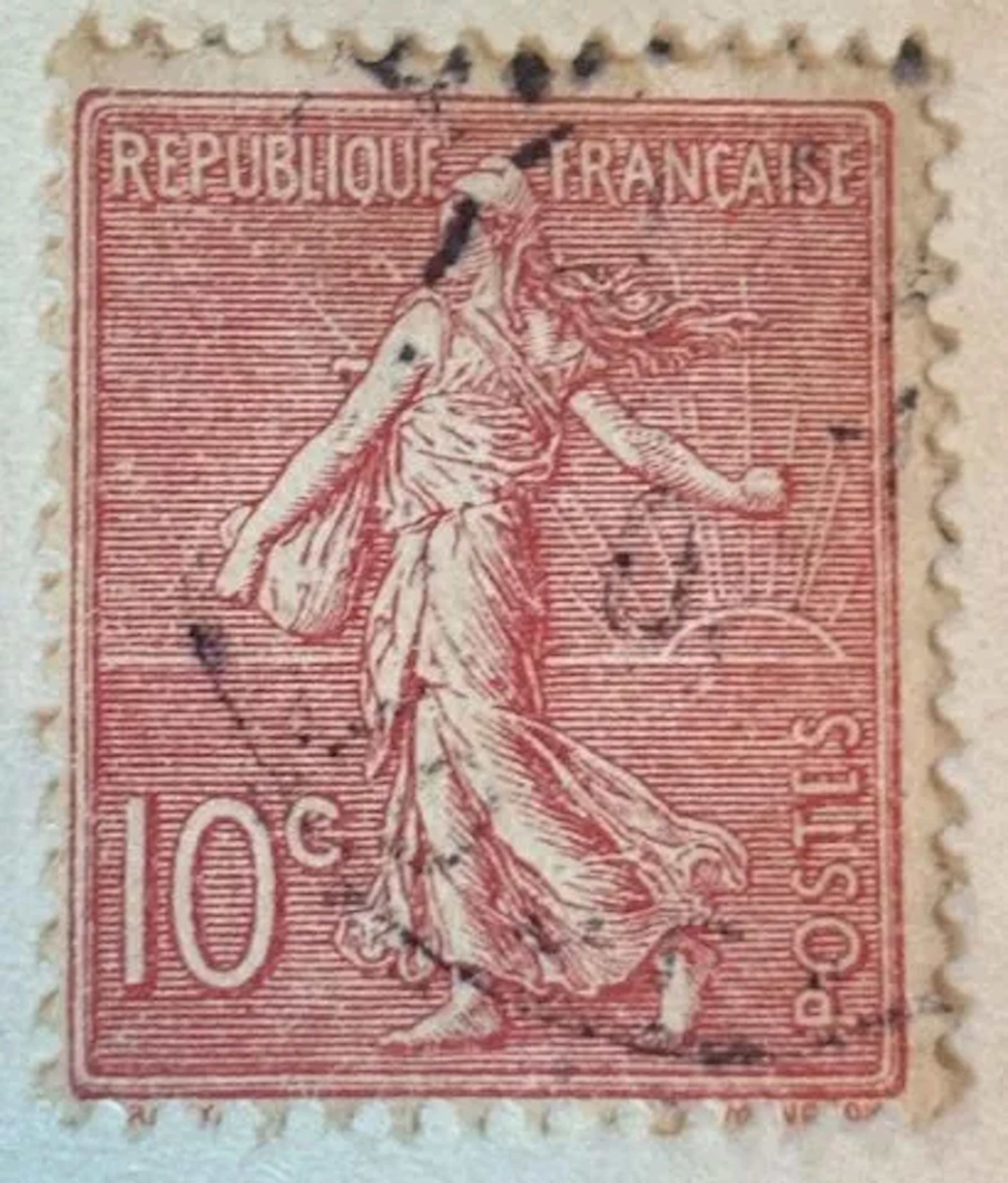FRANCE — SEMEUSE LIGNÉE — 10 CENTIMES ROUGE - Lot 161
