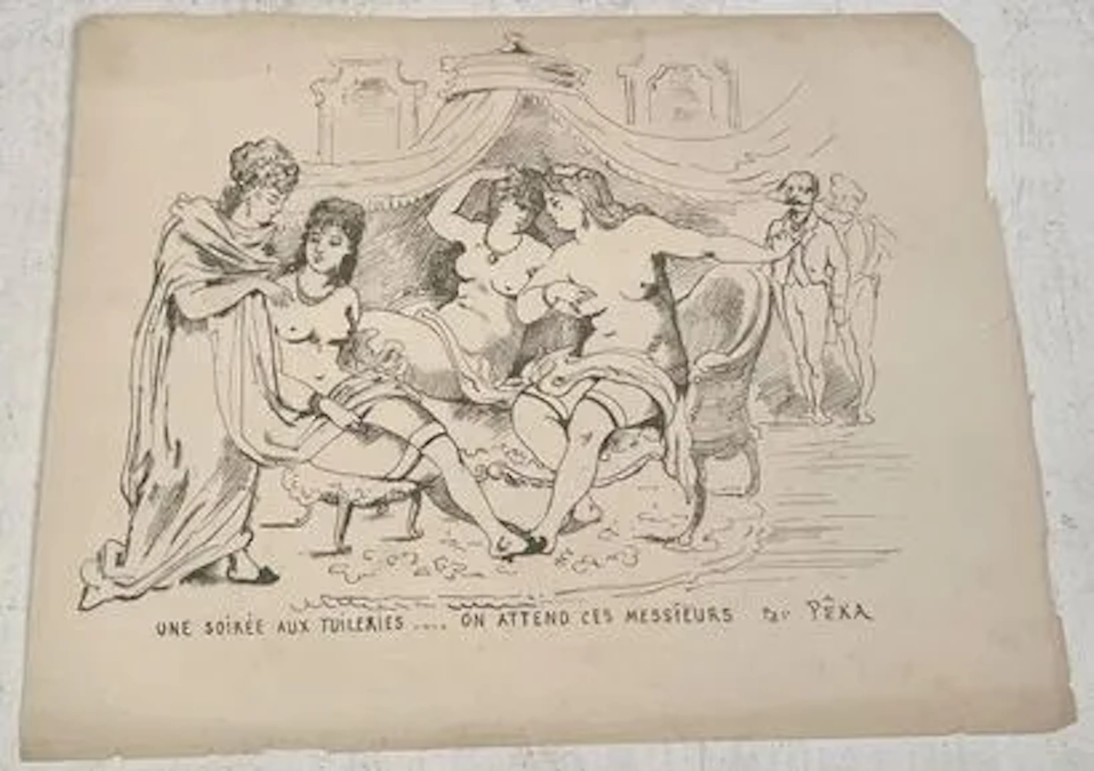 AN EVENING AT THE TUILERIES — BLACK-AND-WHITE PRINT - Lot 292