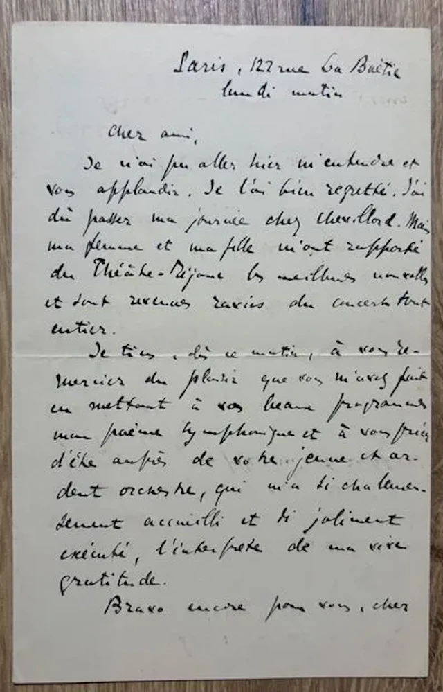 BRUNEAU (Alfred) (1857-1934). Compositeur et chef d'orchestr - Lot 27